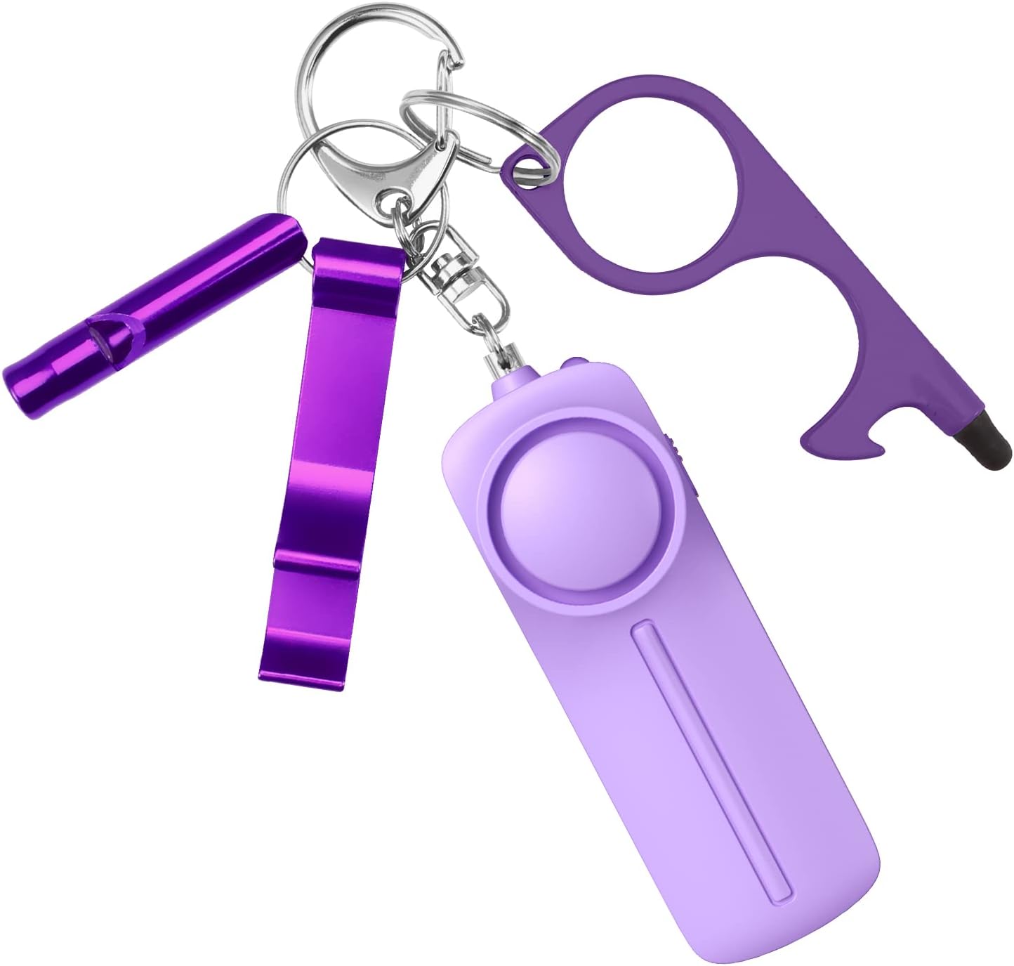 AMIR Safety Keychain Set for Women and Kids, 4 Pcs Safety Keychain Accessories, Self Defense Keychain Set for Girls