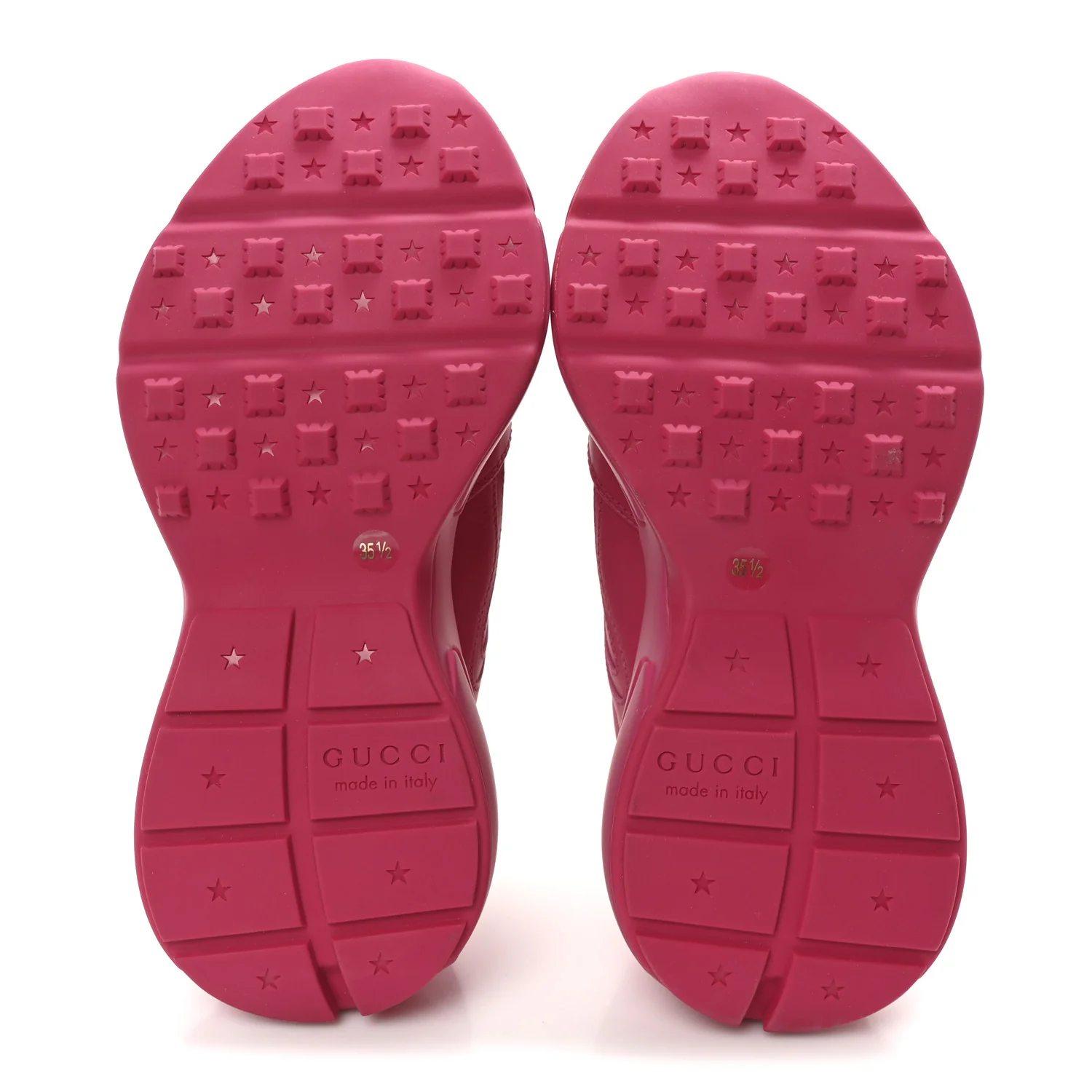 Calfskin Logo Womens Rhyton Sneakers 35.5 Box Pink