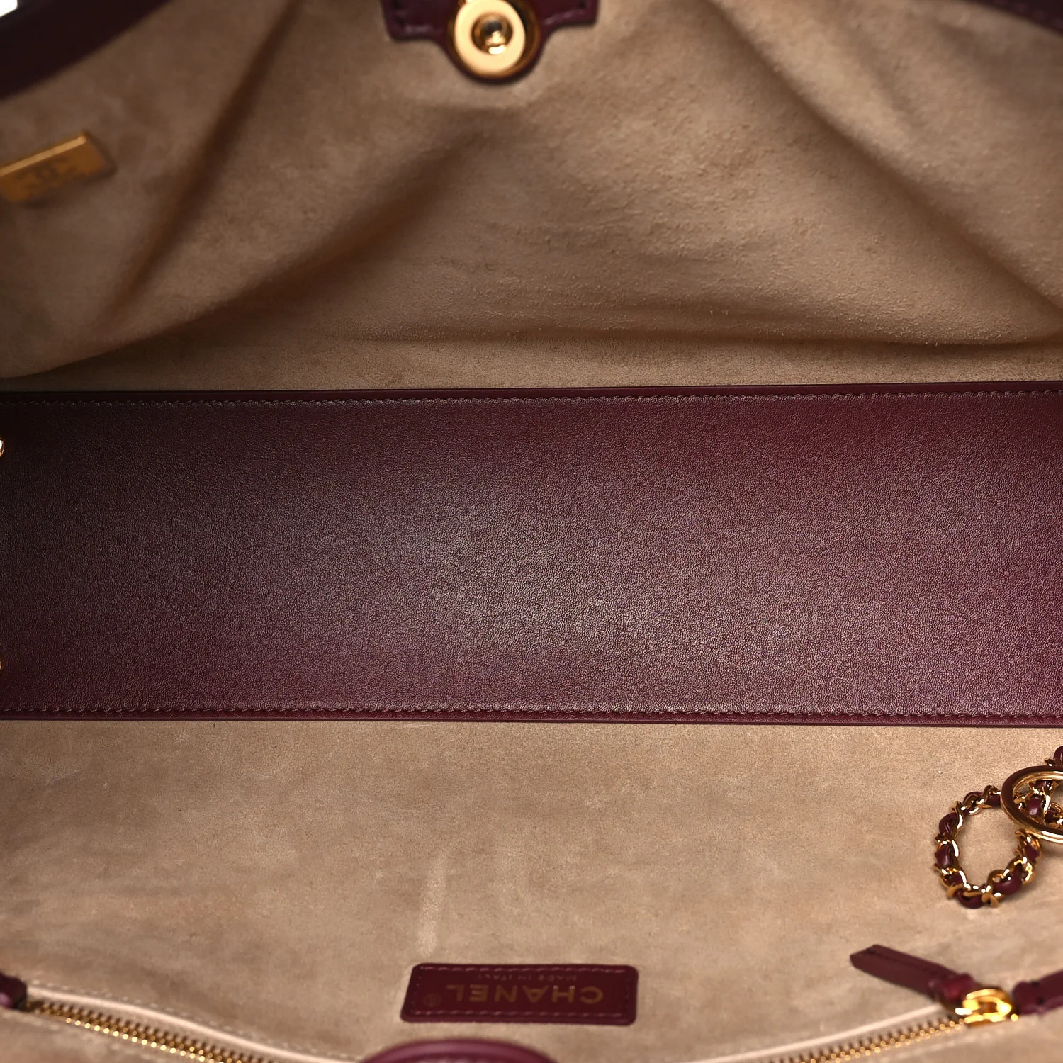 Calfskin Archetype Small Shopping Tote Dark Burgundy