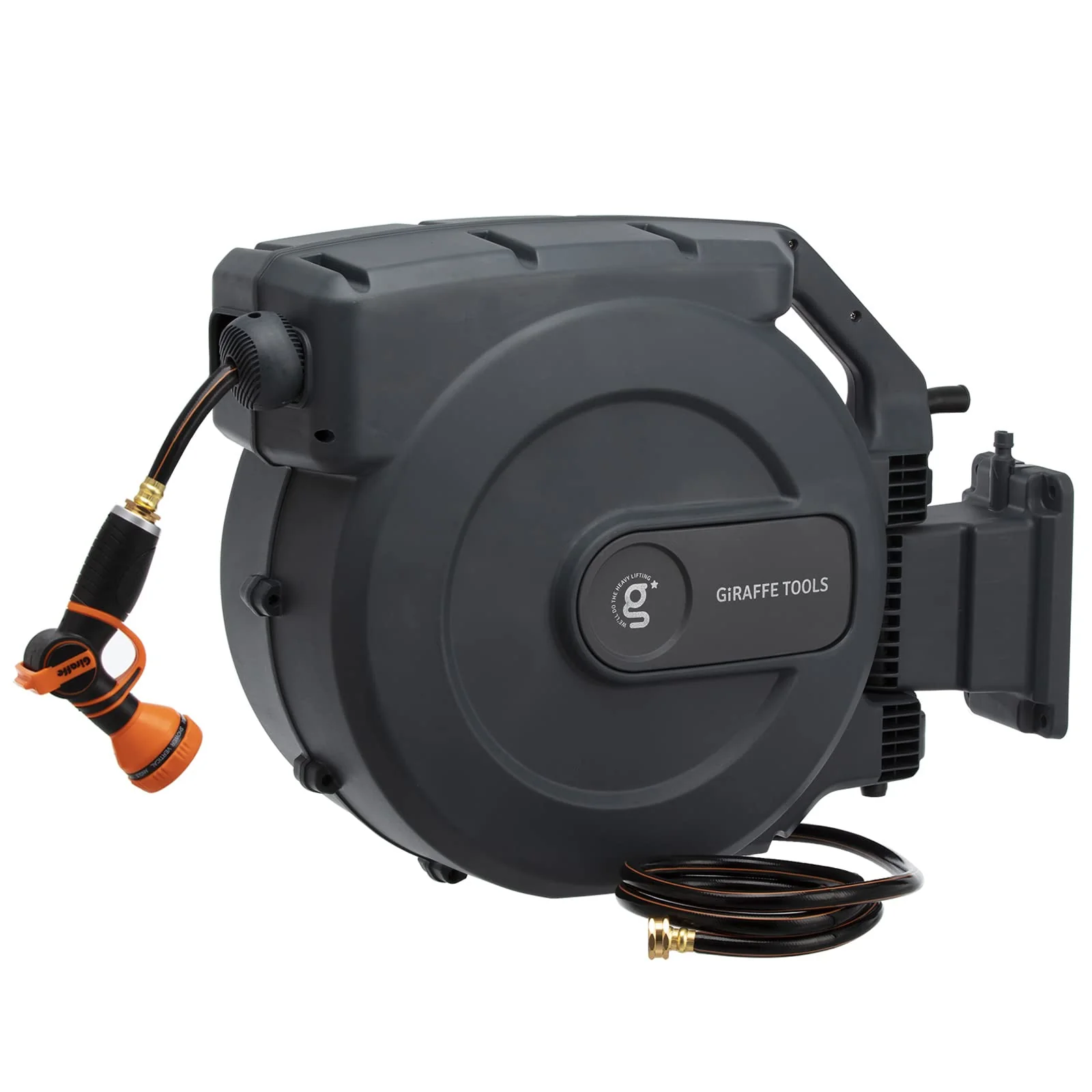 Giraffe Tools Retractable Garden Hose Reel 5/8 x 115+5 ft