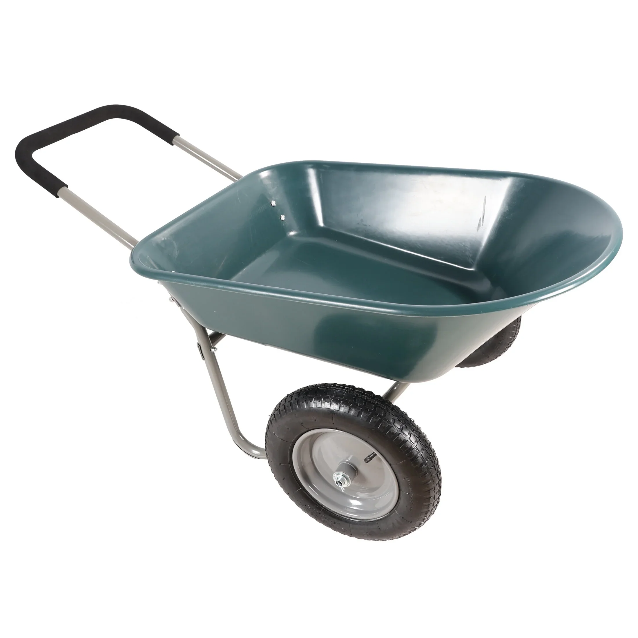 Platform Dollies wheel barrow Two wheeled trolley for green garden 15 inch pneumatic wheel WB1001GN,Utility Hand Trucks