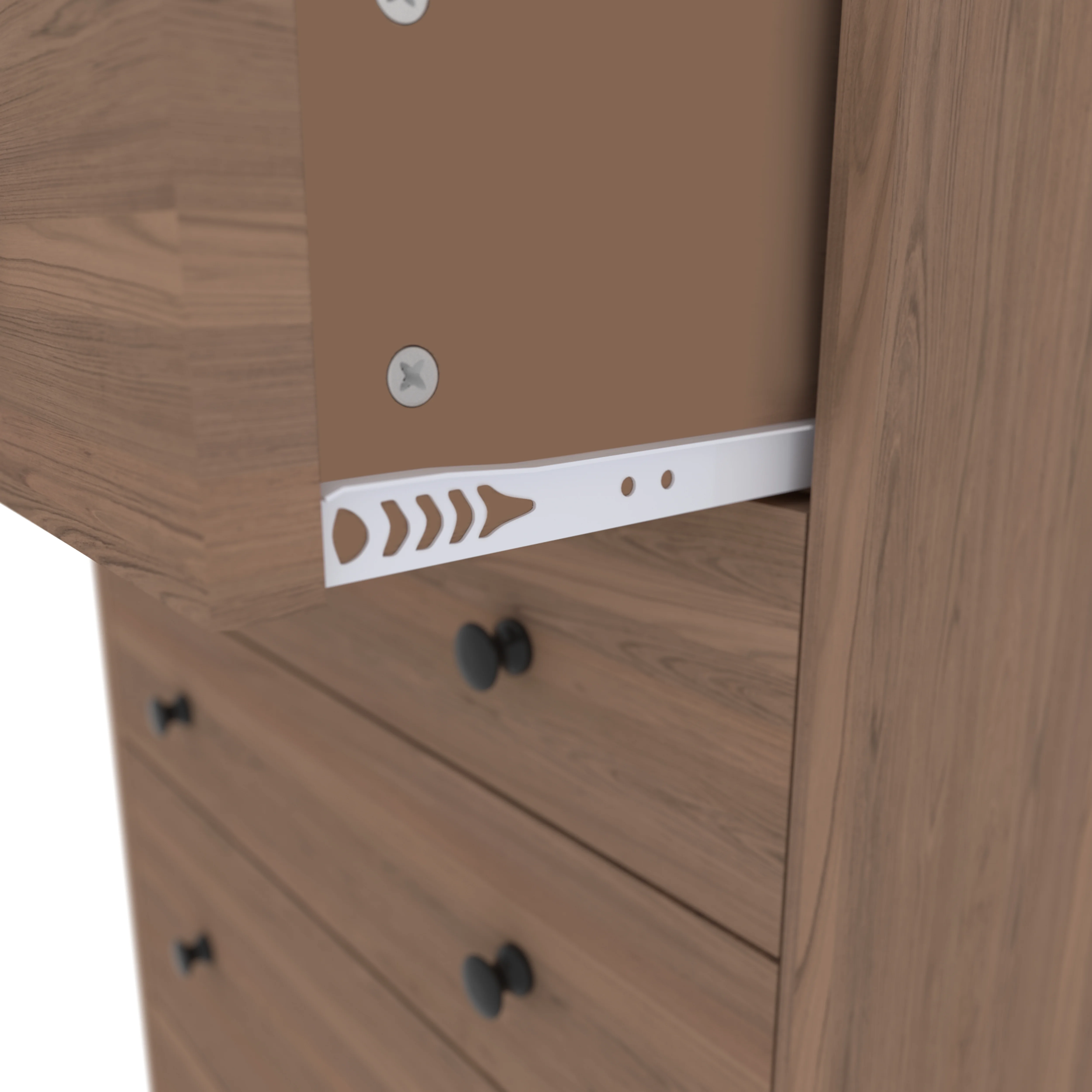 Oversized 5-Drawer Dresser Chest, Large Storage Dresser for Bedroom Storage, Oak(Oak/5 drawer) - Image 9
