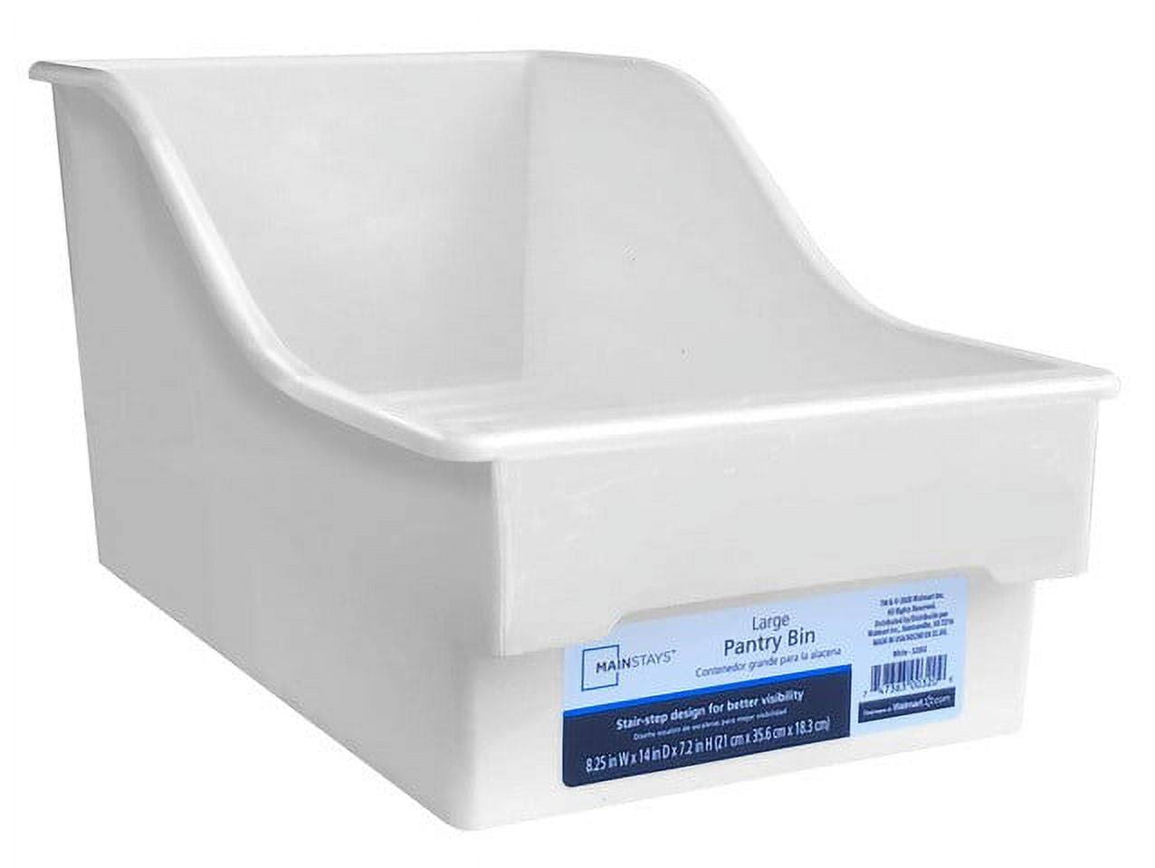 Mainstays MS Pantry 2Tier LRG Storage Bin - Each