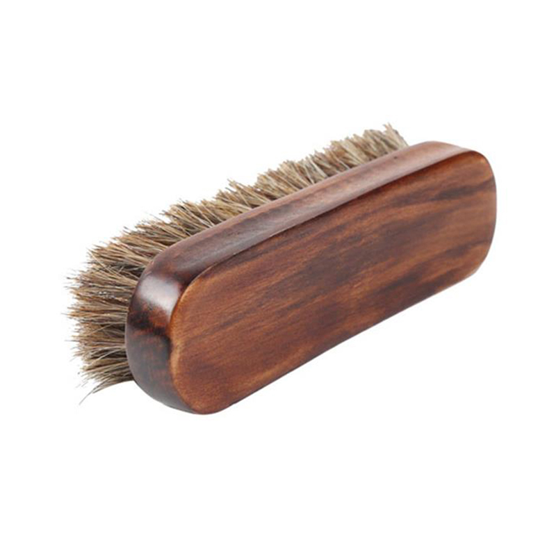 Customized Color 15cm Curved Shoe Brush with Horse Hair
