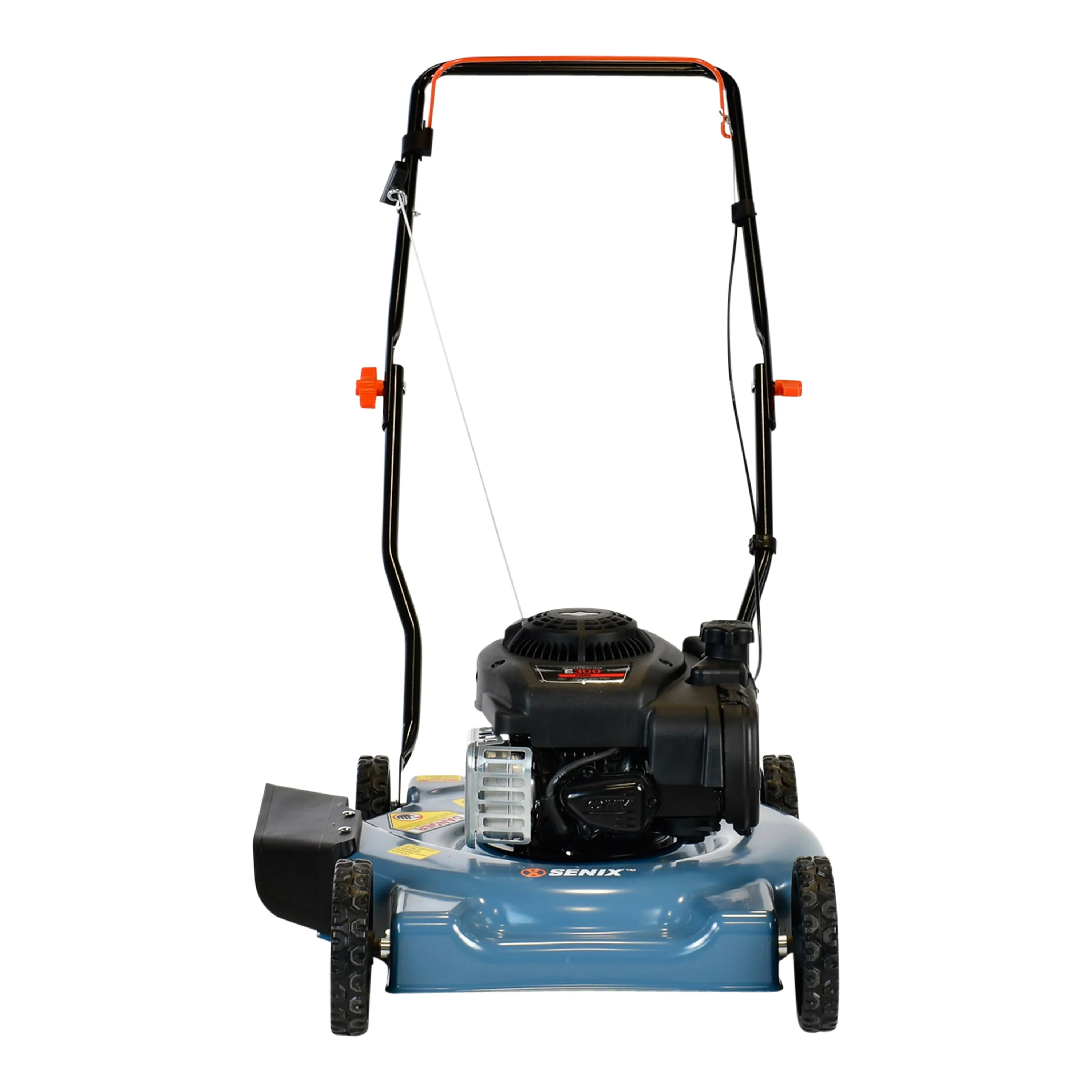 SENIX Gas Lawn Mower, 20 Inch, 125 cc 4 Cycle Briggs Stratton Engine, Push Lawnmower with Side Discharge, 3 Position Height Adjustment, LSPG L2, Blue(Manual Height Adjustment) Image 6
