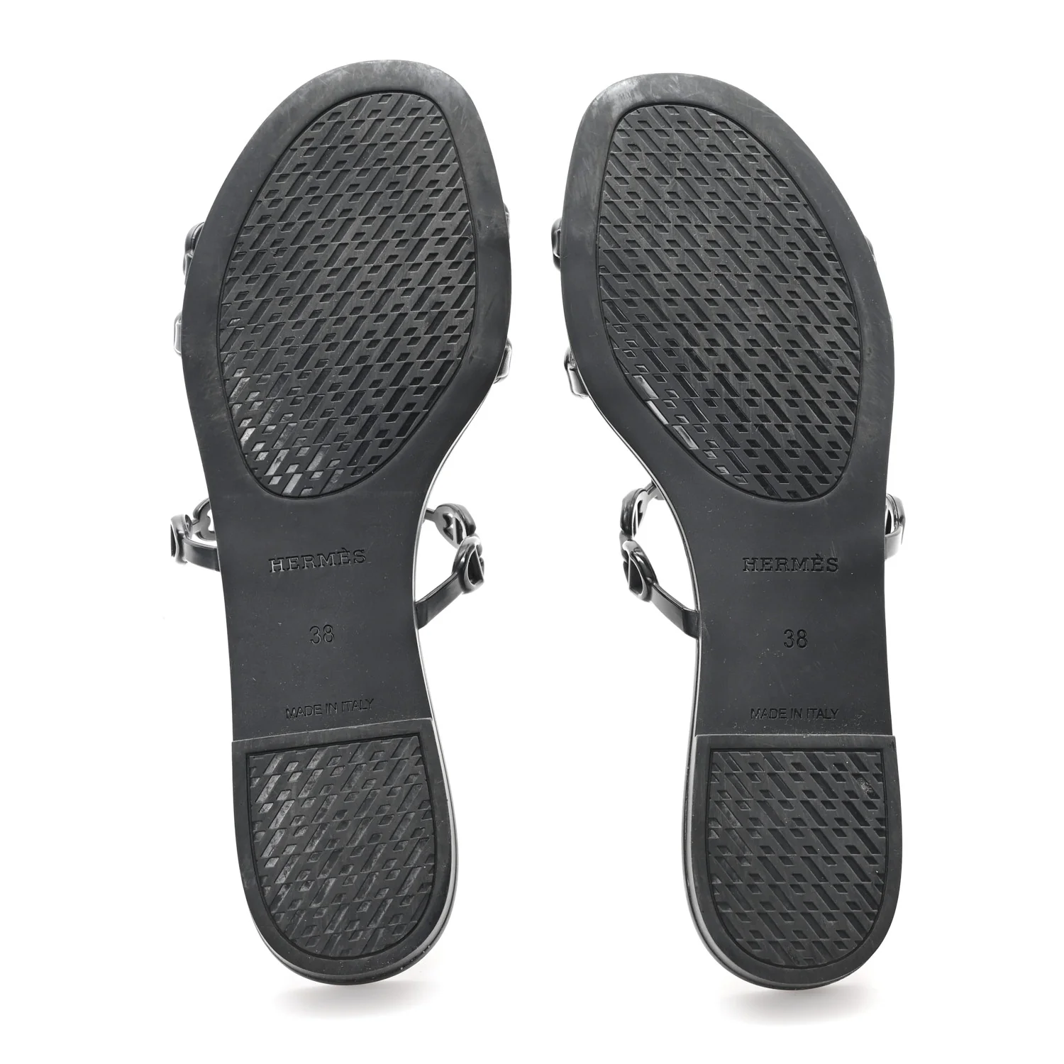 Rubber Chaine d'Ancre Rivage Sandals 38 Black