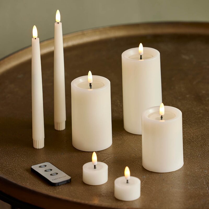 LED kubbelys 7,5x15 cm ivory