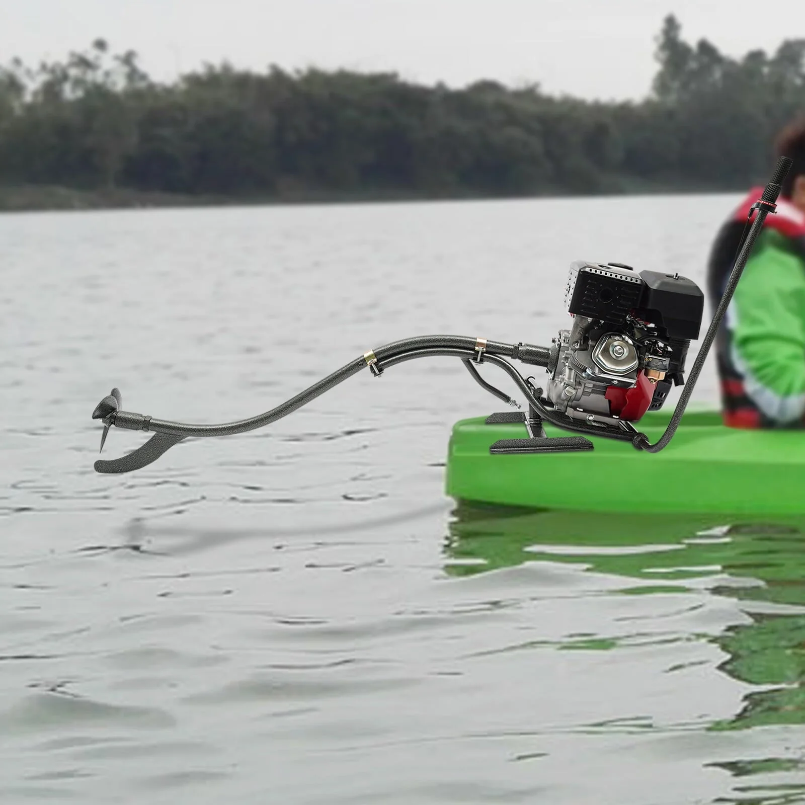 15HP 4 Stroke Outboard Motor, 420CC GB420 Single Cylinder General Gasoline Fishing Boat Engine+Bracket Image 4