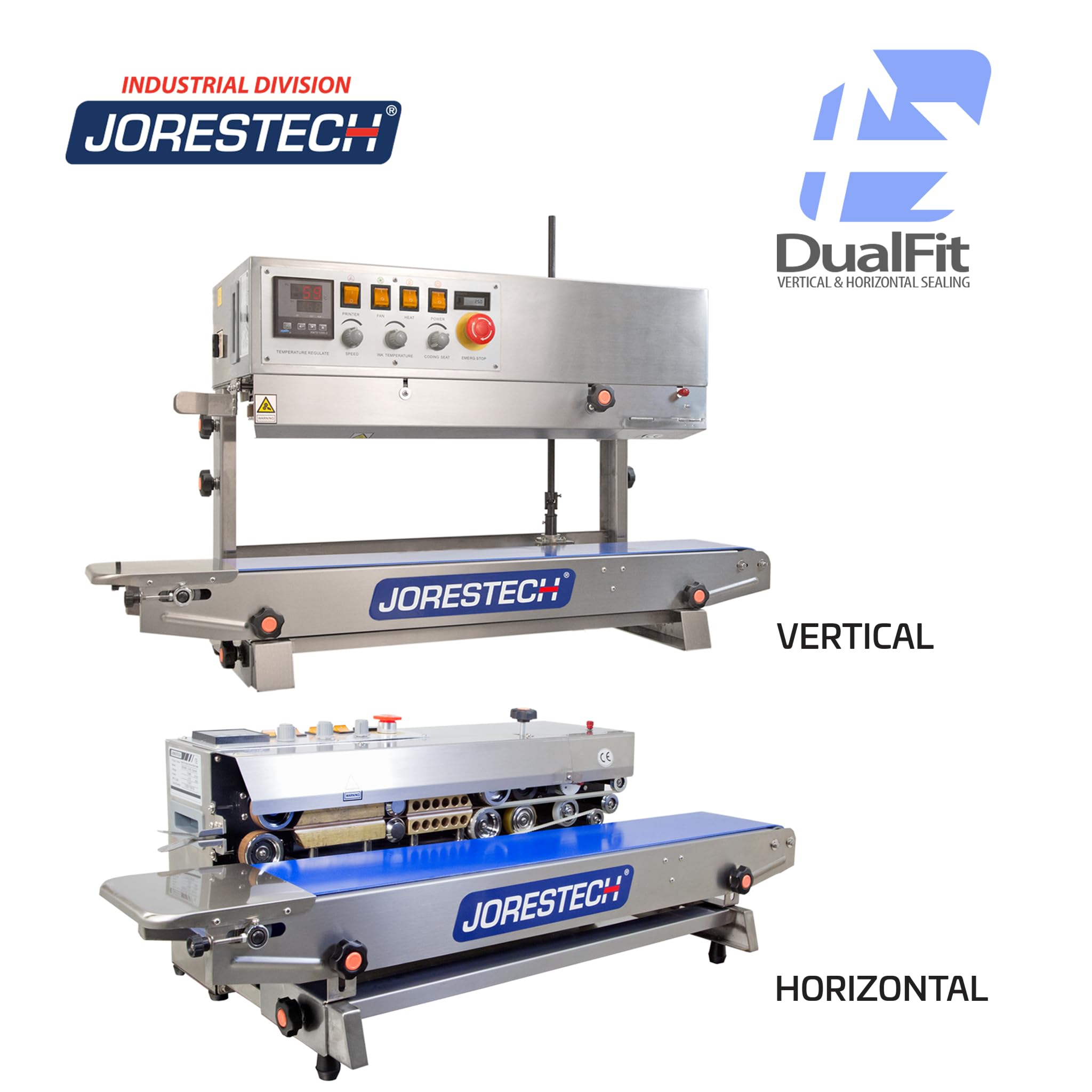 Continuous Band Sealer CBS-800I-L-R with Digital Temperature Control (Stainless Steel) VERTICAL/HORIZONTAL