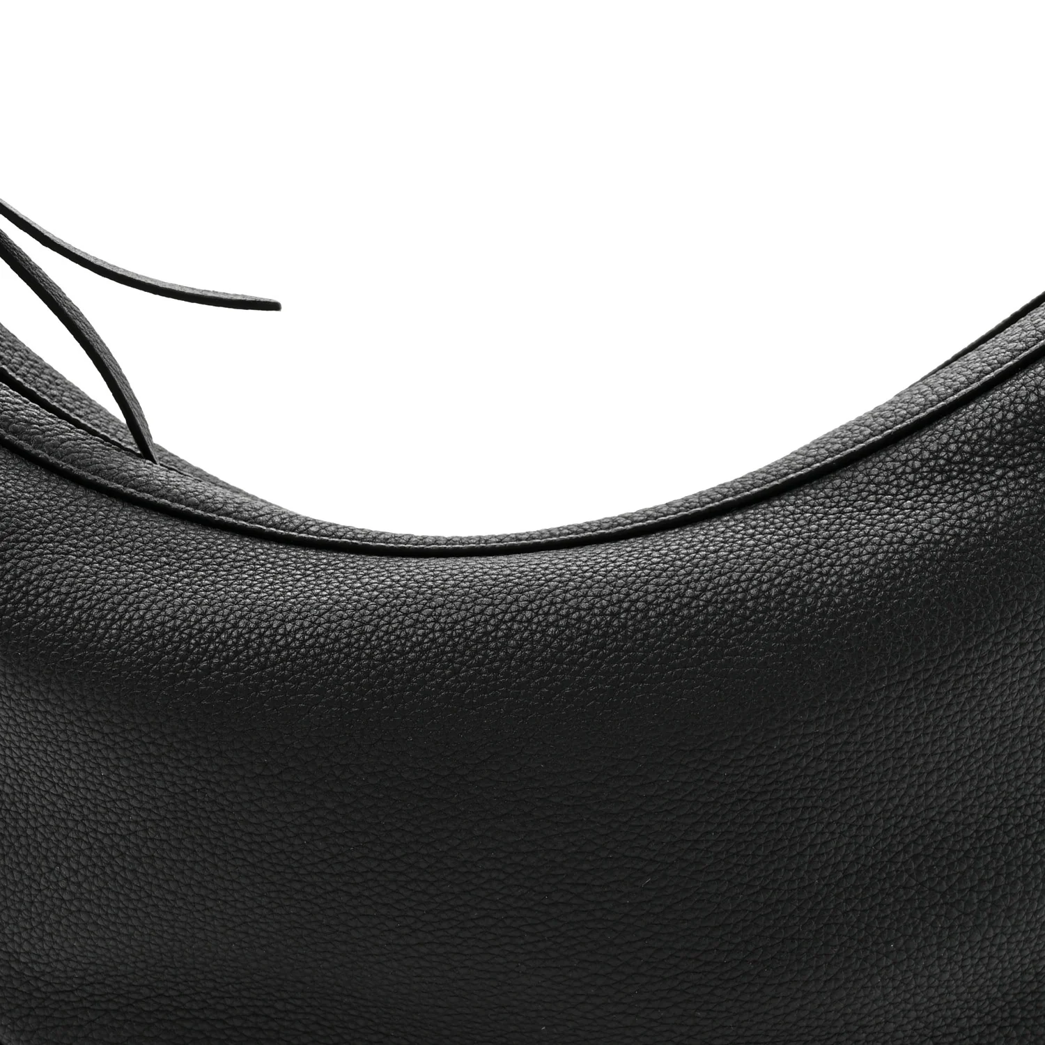 Pebbled Calfskin Augustina Hobo Black