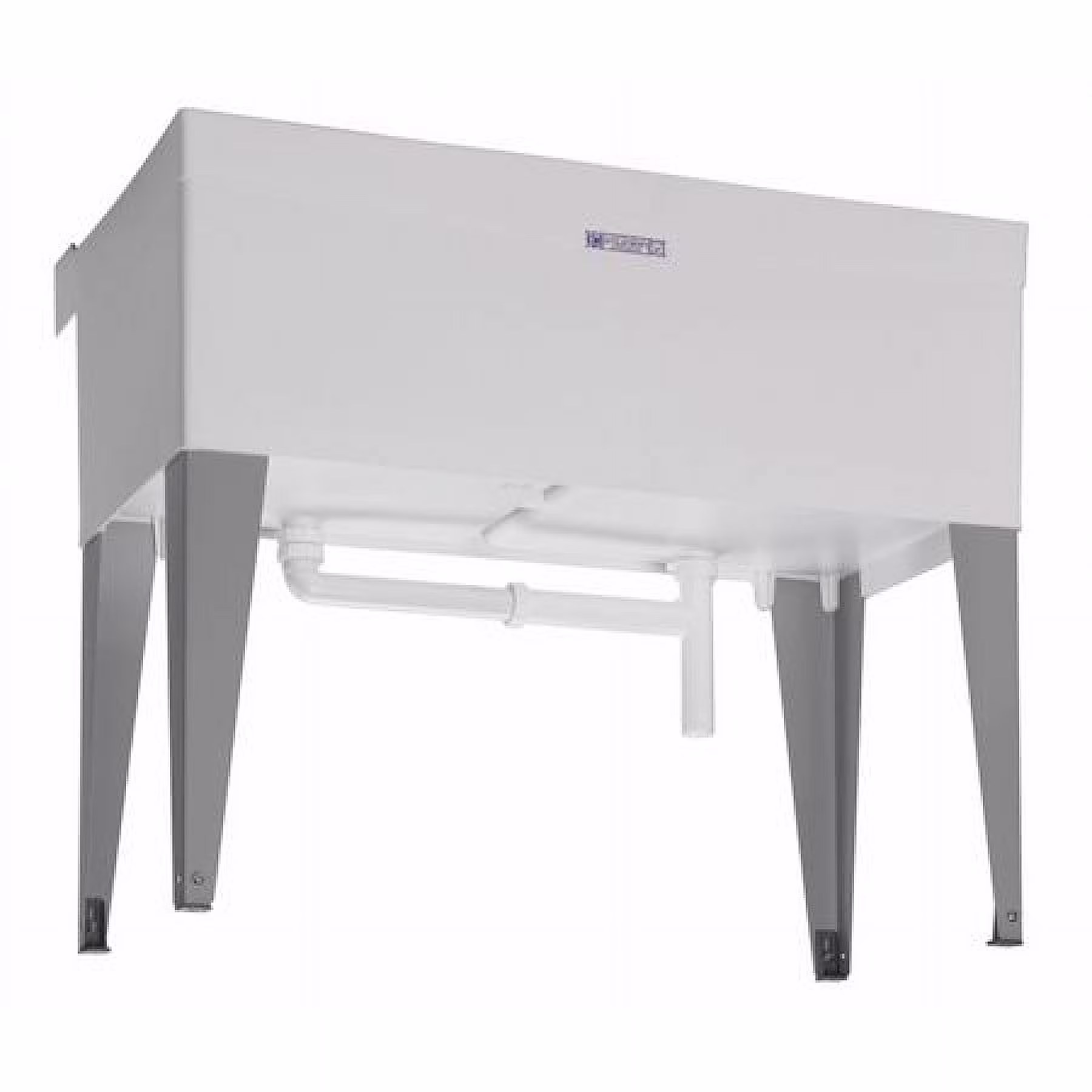 Utilatwin 19 - Gallon Floor - Mount Double Bowl Laundry/Utility Tub, 34 X 40 X 24 In., White