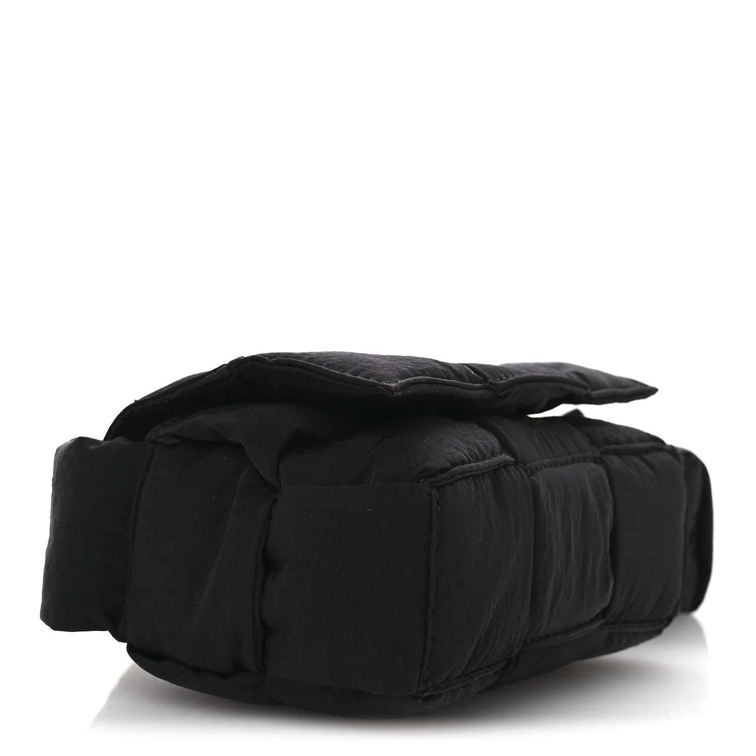 Nylon Intrecciato Padded Tech Candy Cassette Bag Black
