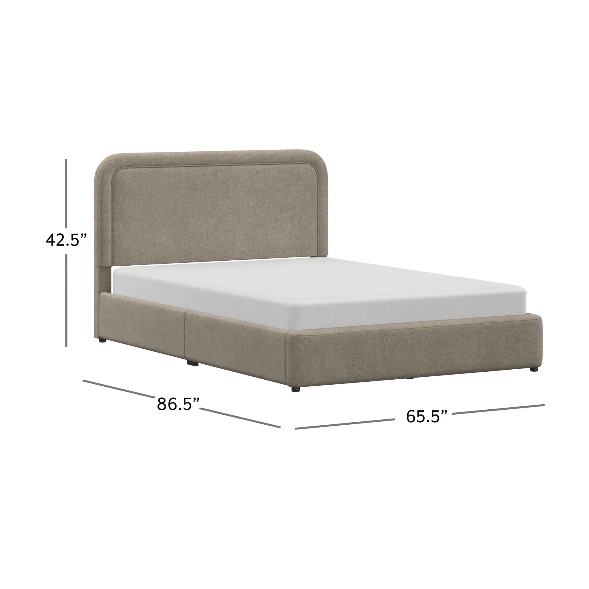 Better Homes & Gardens Juliet King Boucle Platform Bed, Ivory