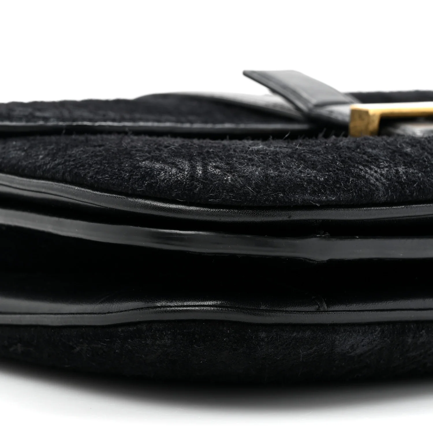 Suede All-Over Monogram Small Le Monogramme Satchel Black