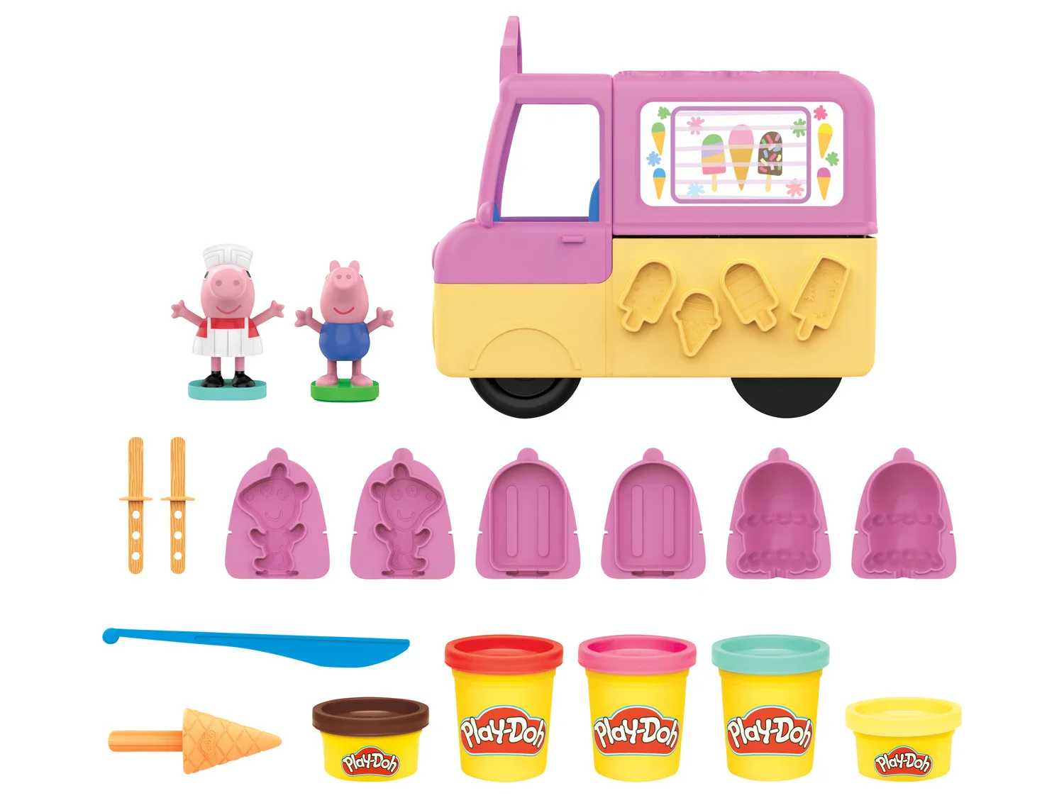 Play Doh Peppa Et Le Camion De Glaces, pte  modeler