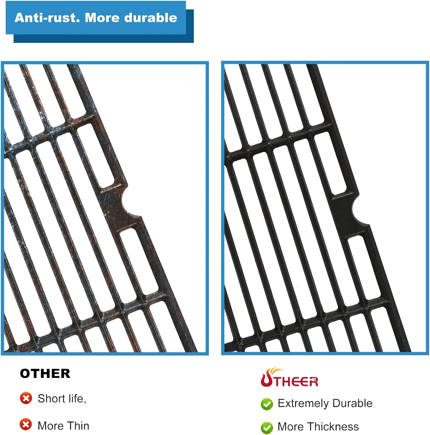 Grill Parts for Oklahoma Joe'S Longhorn Combo 3 - Burner Charcoal/Gas Smoker, Fit Oklahoma Joe Longhorn Triple - Function Combo Grill, Heavy Duty Oklahoma Joe Smoker Accessories
