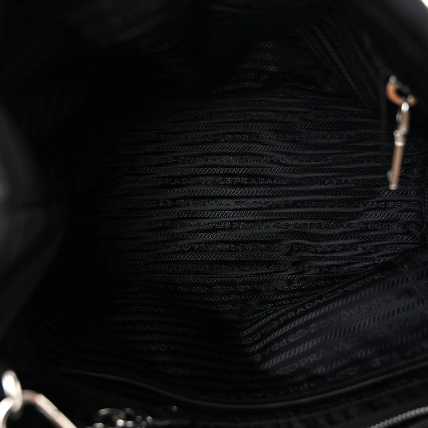Nylon Tessuto Impuntu Quilted Tote Black