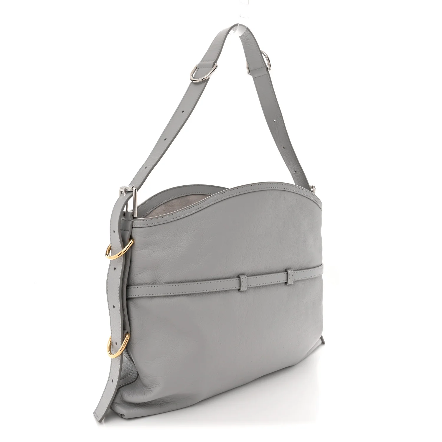 Calfskin Medium Voyou Bag Light Grey
