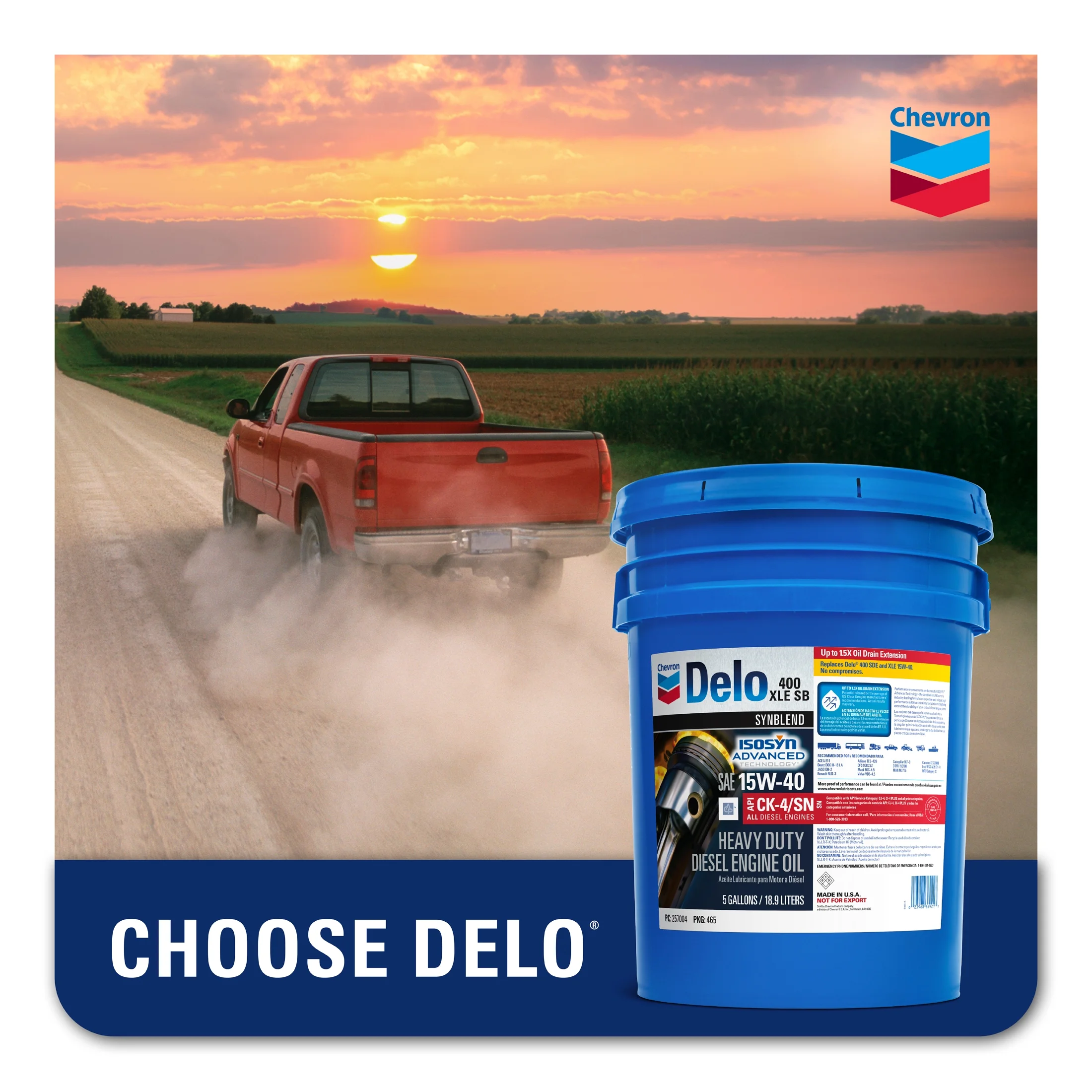 Delo 400 XLE SB Synthetic Blend SAE 15W-40 Heavy-Duty Diesel Motor Oil 5 Gallon(Single) - Image 5