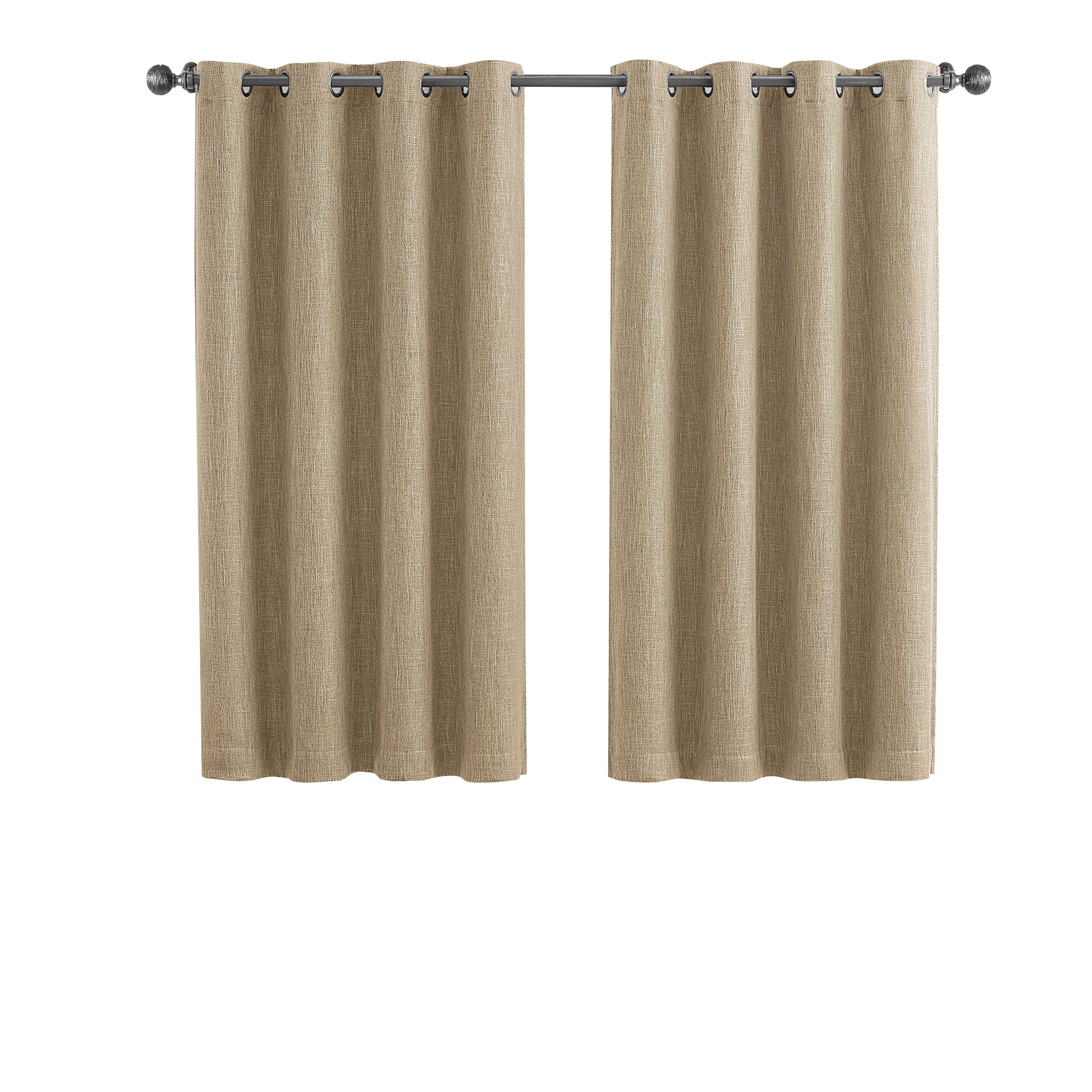 Tan Textured Woven Blackout Curtain Panel, Better Homes & Gardens, 50 x 63
