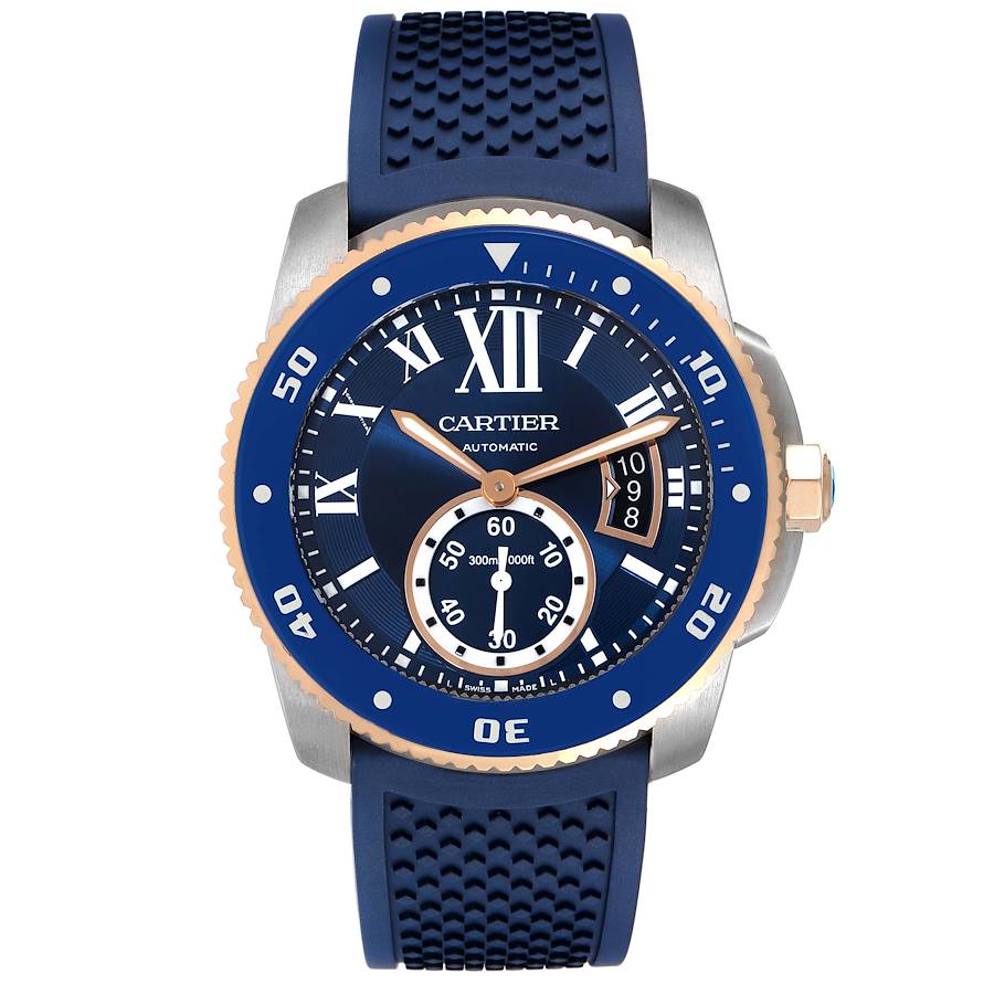 [Super Clone]CALIBRE ROSE GOLD MIX BLUE 42mm