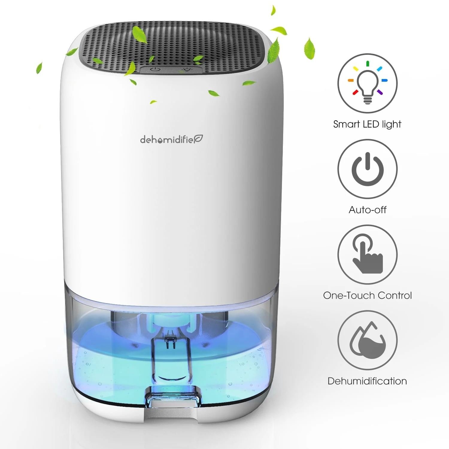 ALROCKET Dehumidifier Portable and Ultra Quiet with Automatic Defrosting for Home 1000 ml(2200 Cubic Feet)