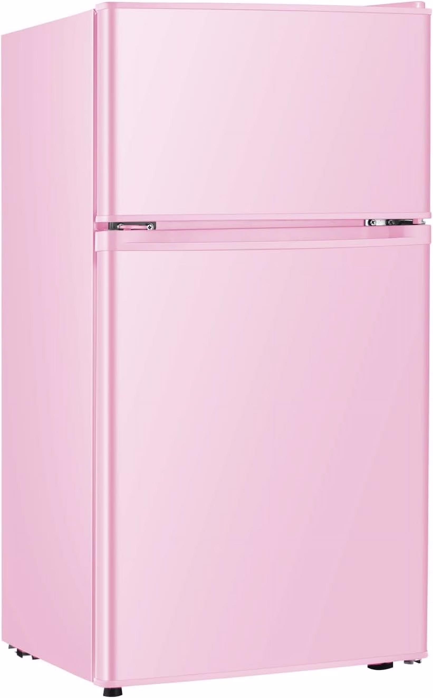 3.2 Cu.Ft Pink Mini Fridge With Freezer, Compact Dorm Refrigerator, 2 Doors for Bedroom, Office, Kitchen, Apartment(Pink)