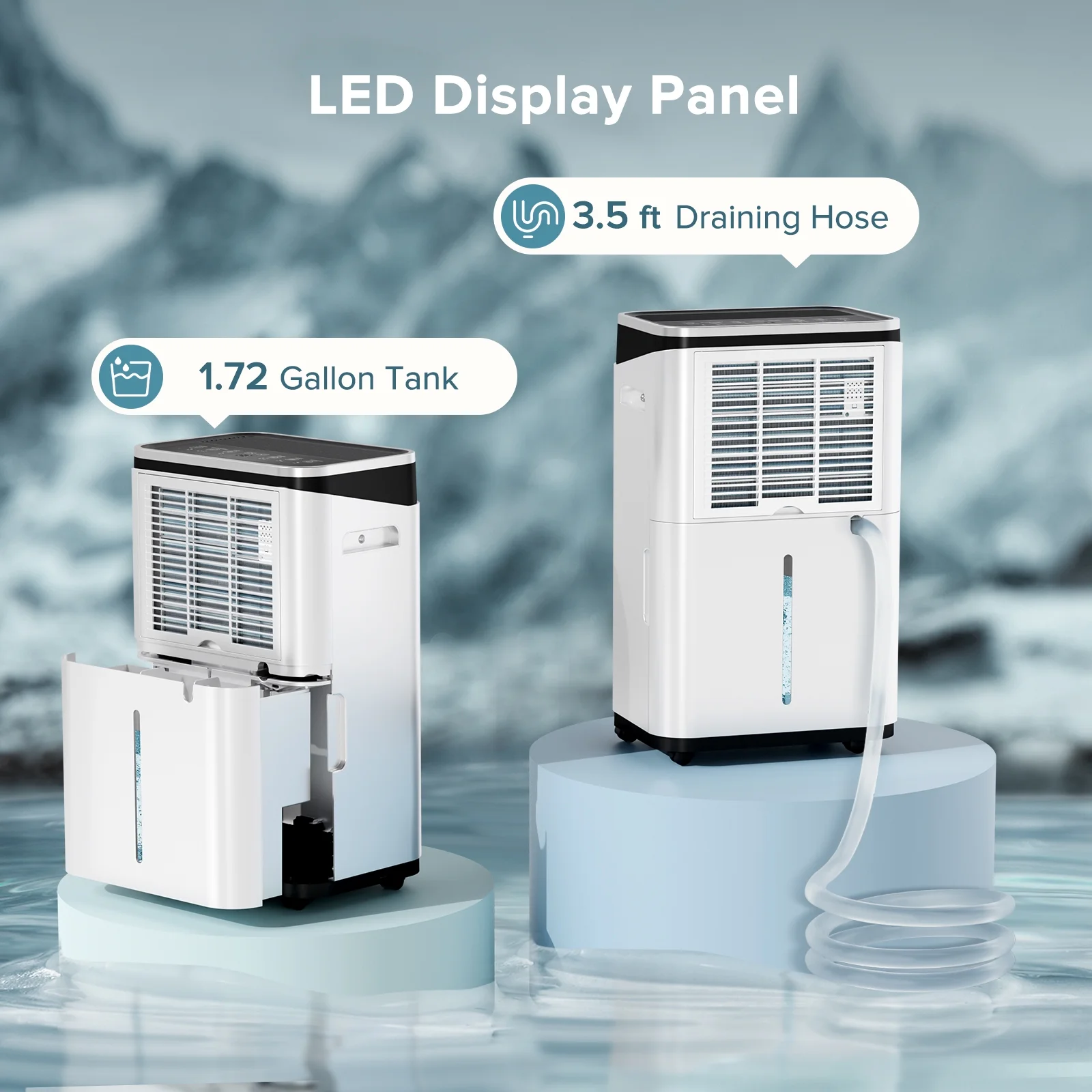 15 Pint Dehumidifier, Max 3000 Sq.Ft Coverage Area, 3 Operation Modes, 24H Timer, Basement/Bathroom/Laundry Room(9 pt) - Image 6