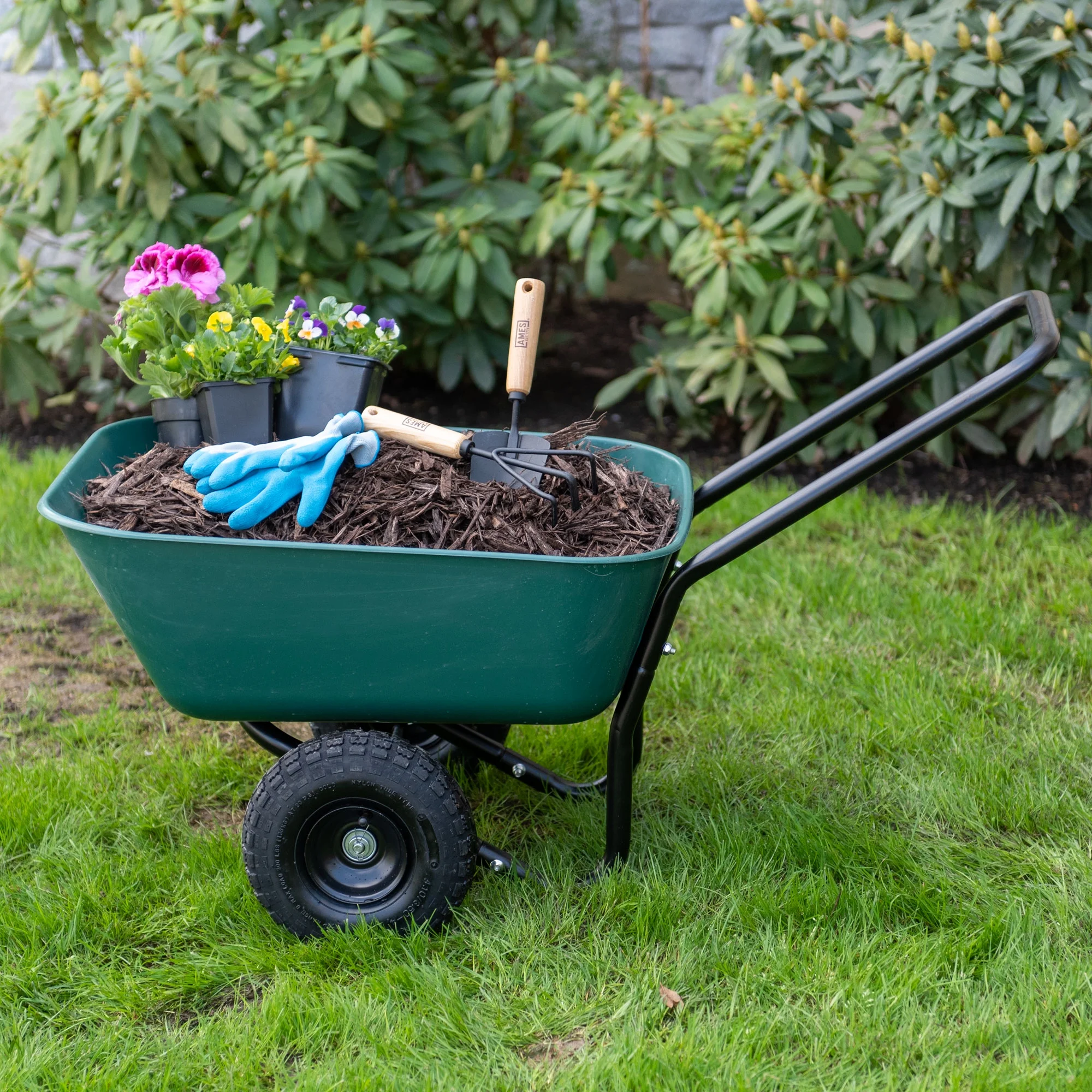 Garden Star Dual - Wheel, Poly Tray Garden Barrow Wheelbarrow