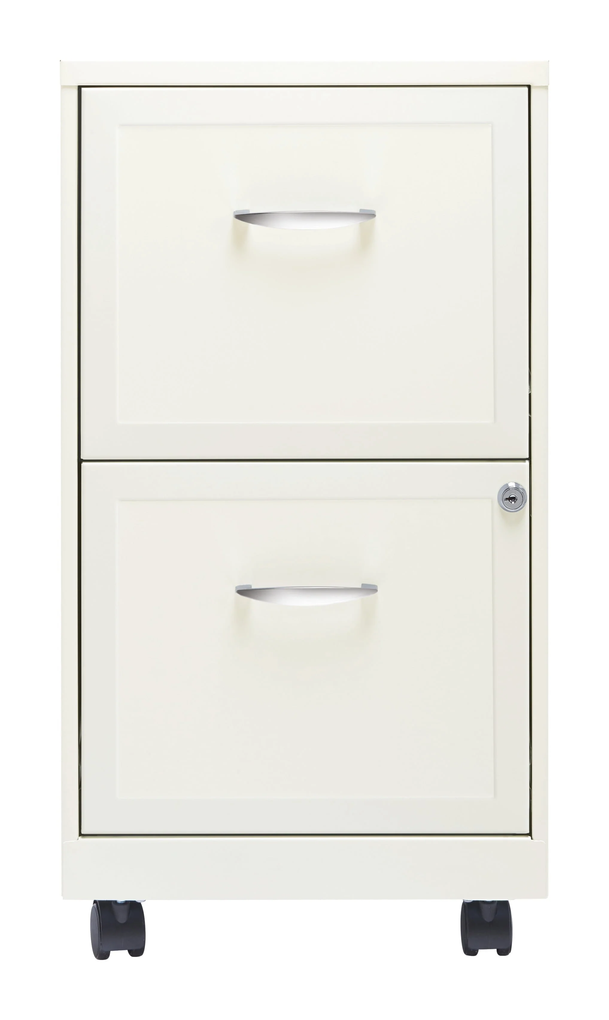 Space Solutions 18" Deep 2 Drawer Mobile Letter Width Vertical File Cabinet, White(2 Drawers/Midnight Purple) Image 2