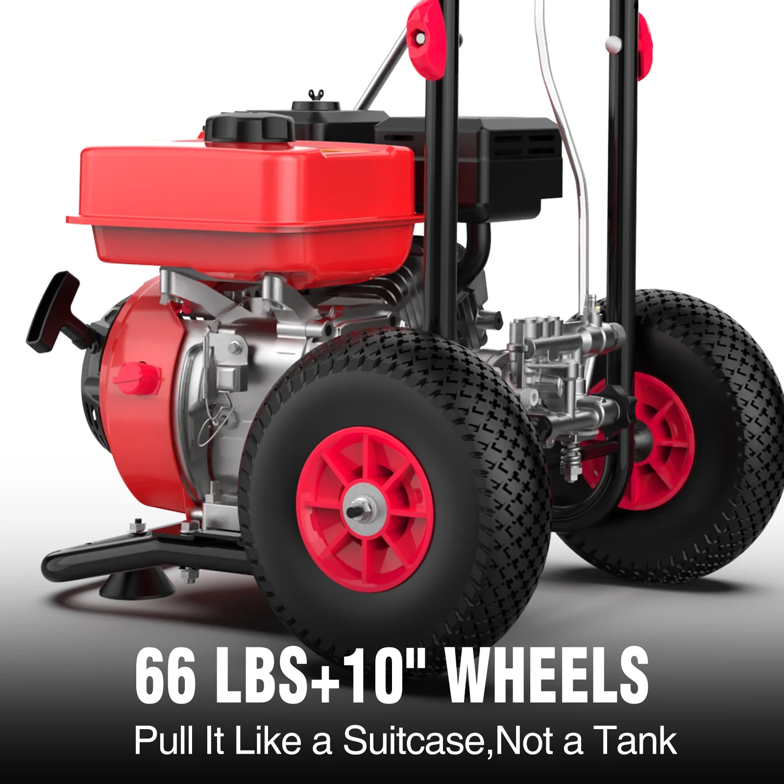 3400PSI Gas Pressure Washer, 212cc Engine 2 5GPM 5 Quick Adjustable Nozzles for Gardens Image 4