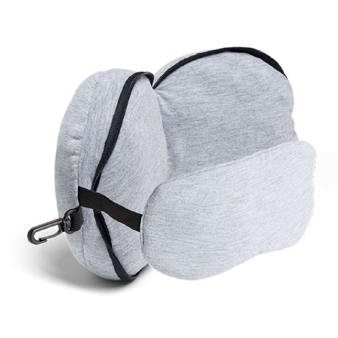 Oreiller de voyage 2 en 1 masque pour les yeux polyester - 3 coloris