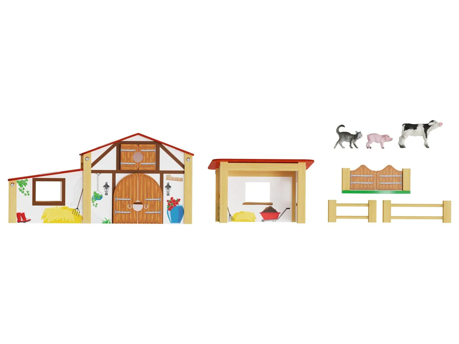 Playtive Ferme, enclos de zoo ou arbres  fes