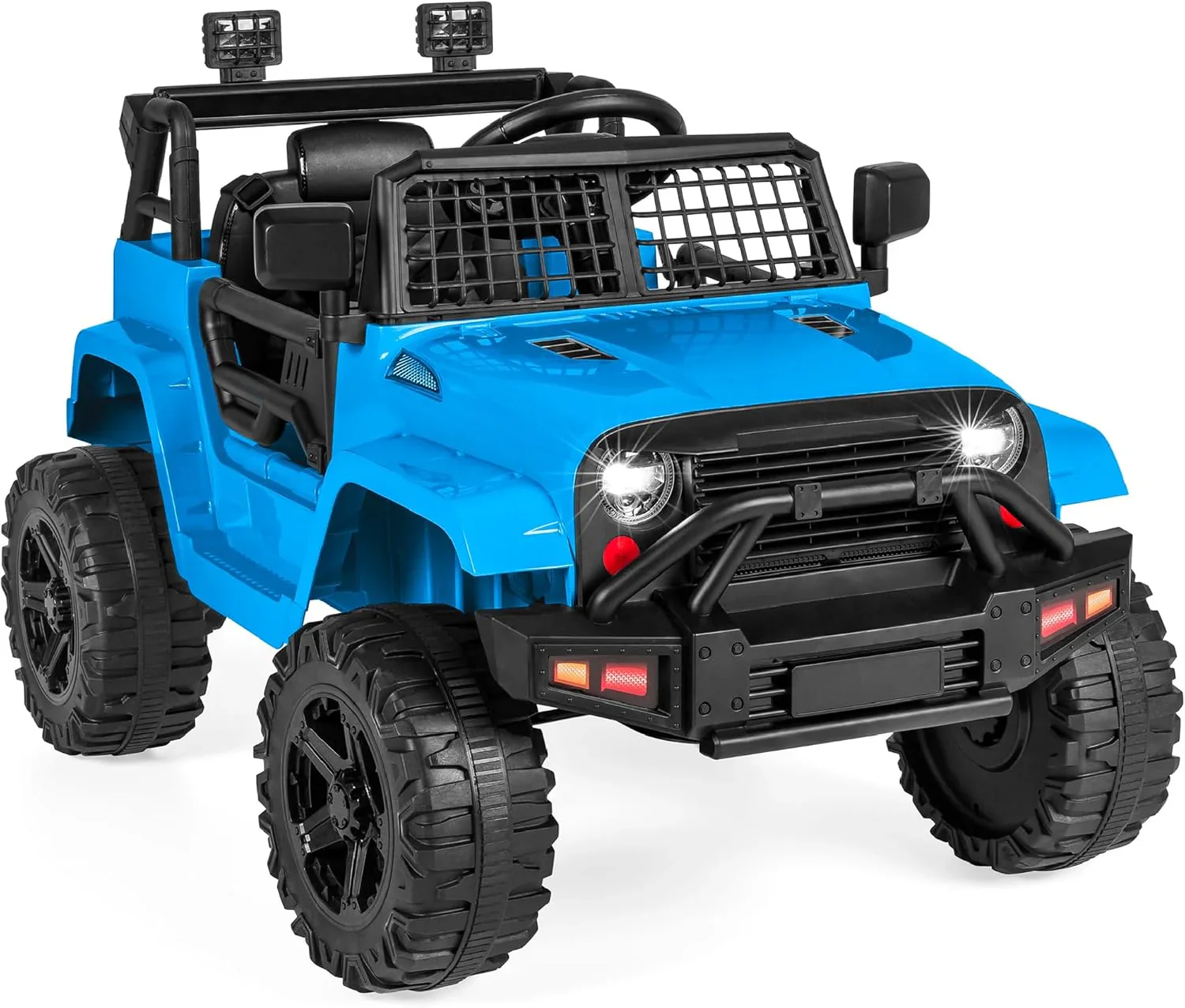 Camion électrique pour enfants Best Choice Products 12V avec suspension à ressorts et lumières LED