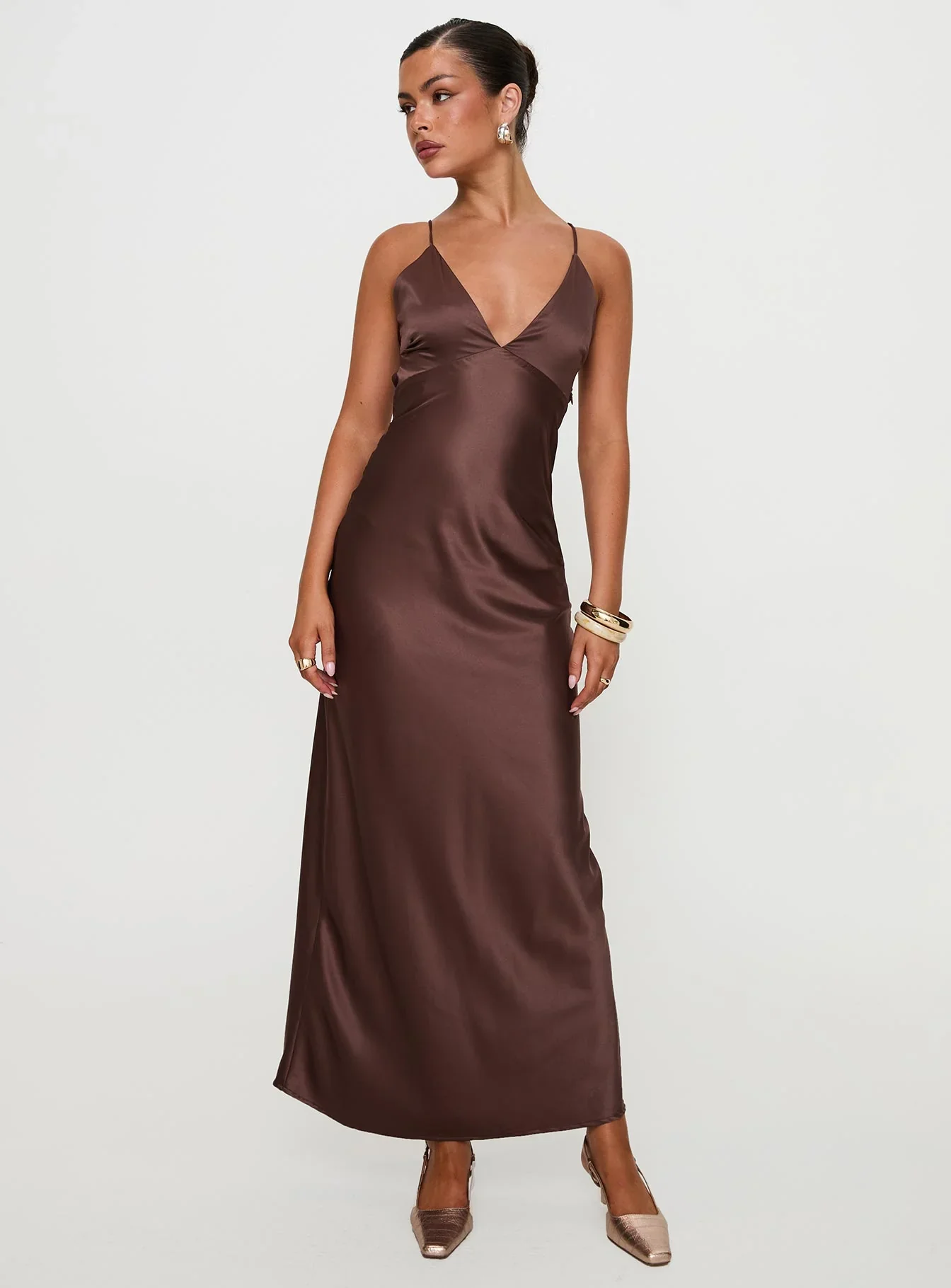 Angels Only Maxi Dress Chocolate