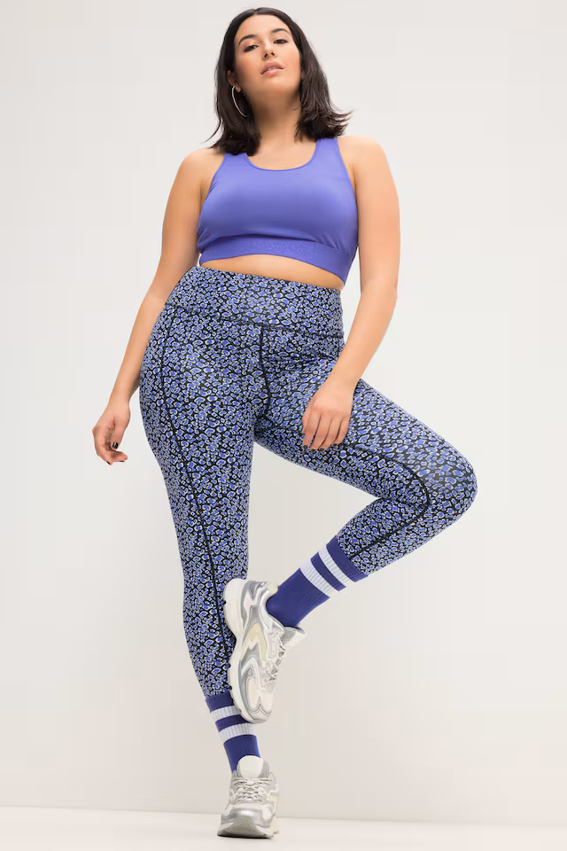 Sporty Leopard Print Tights