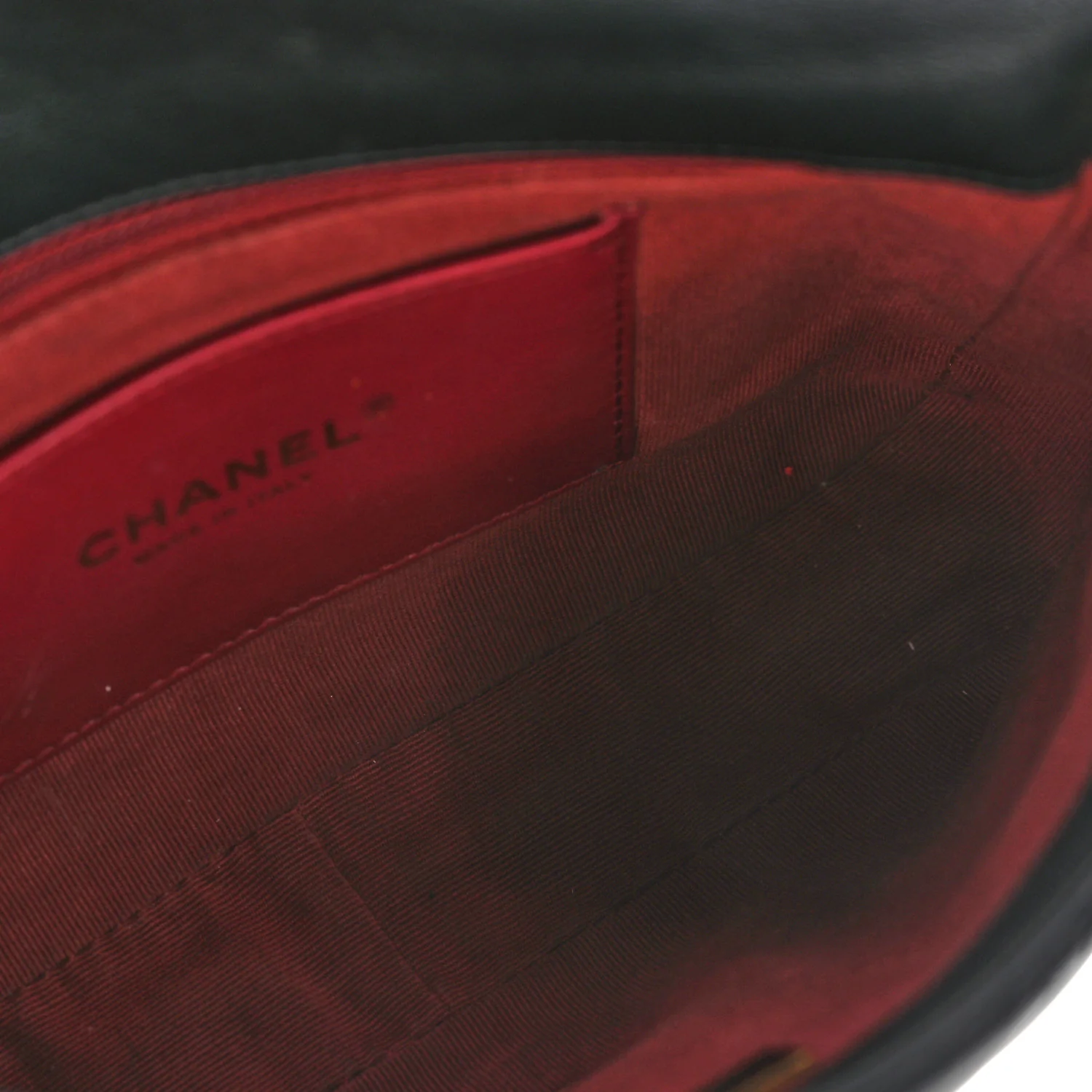 Lambskin Quilted Chain Flap Black