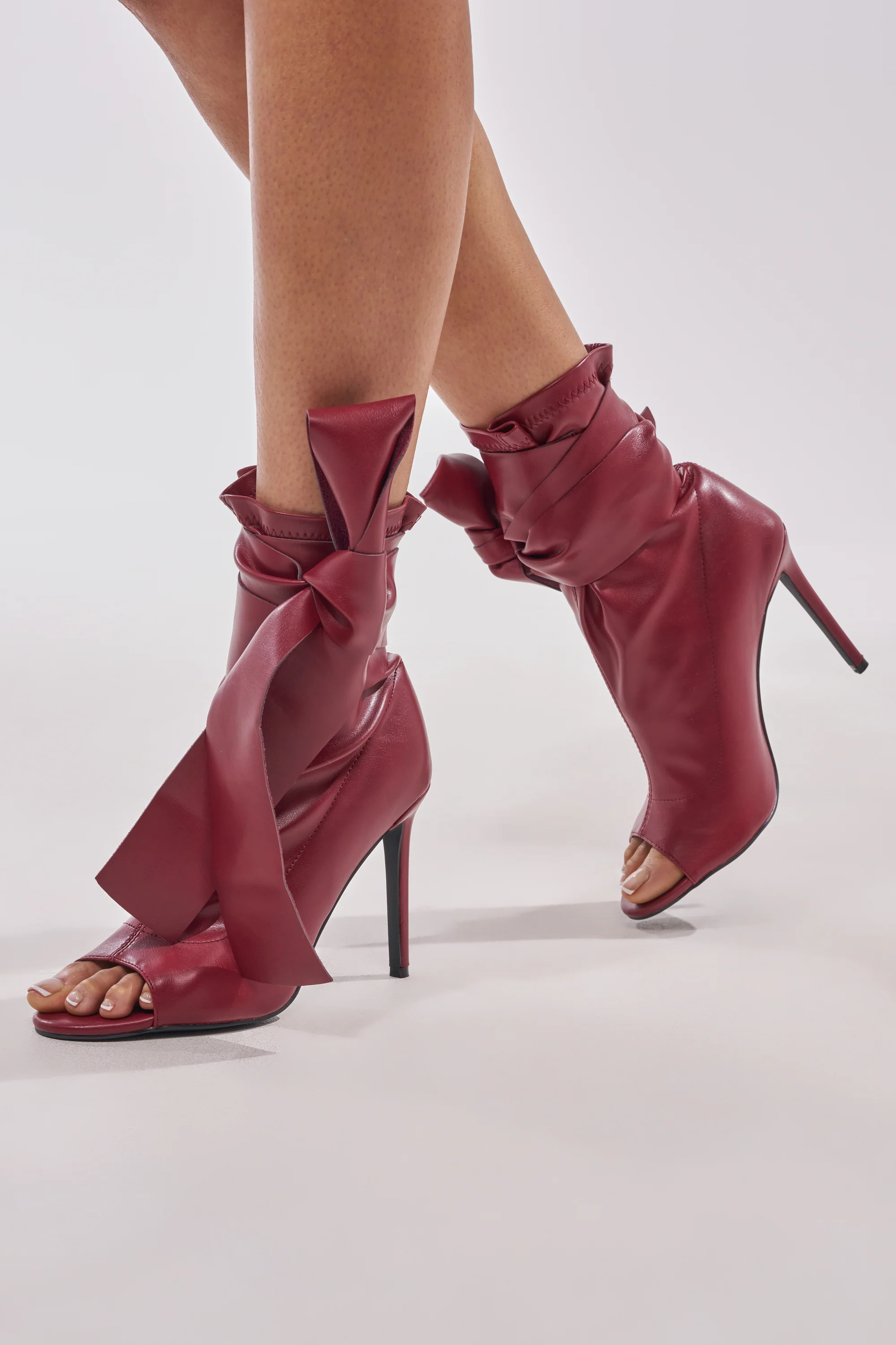 AZALEA WANG KLARICE BURGUNDY STILETTO BOOTIE - Akira Store