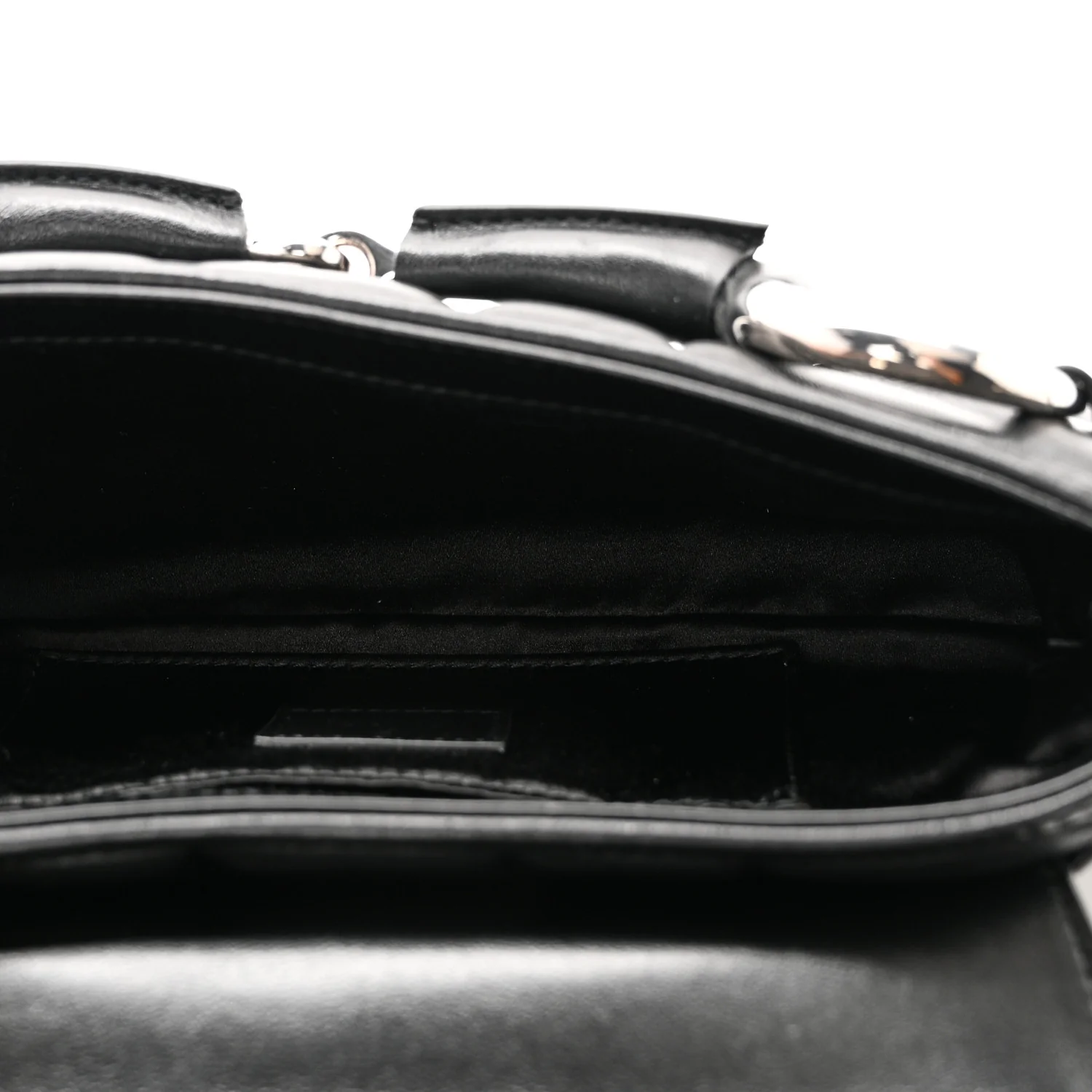 Nappa Vertical Matelasse Small Maxi Horsebit Chain Shoulder Bag Black