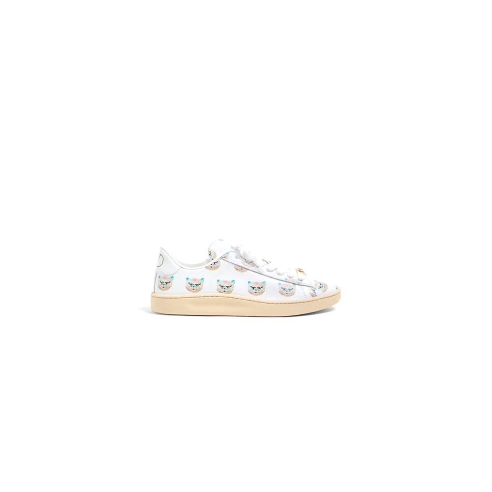 VALENTINO ROYCO Women s  LE CHAT DE LA MAISON  Patterned Soft Calfskin Sneakers