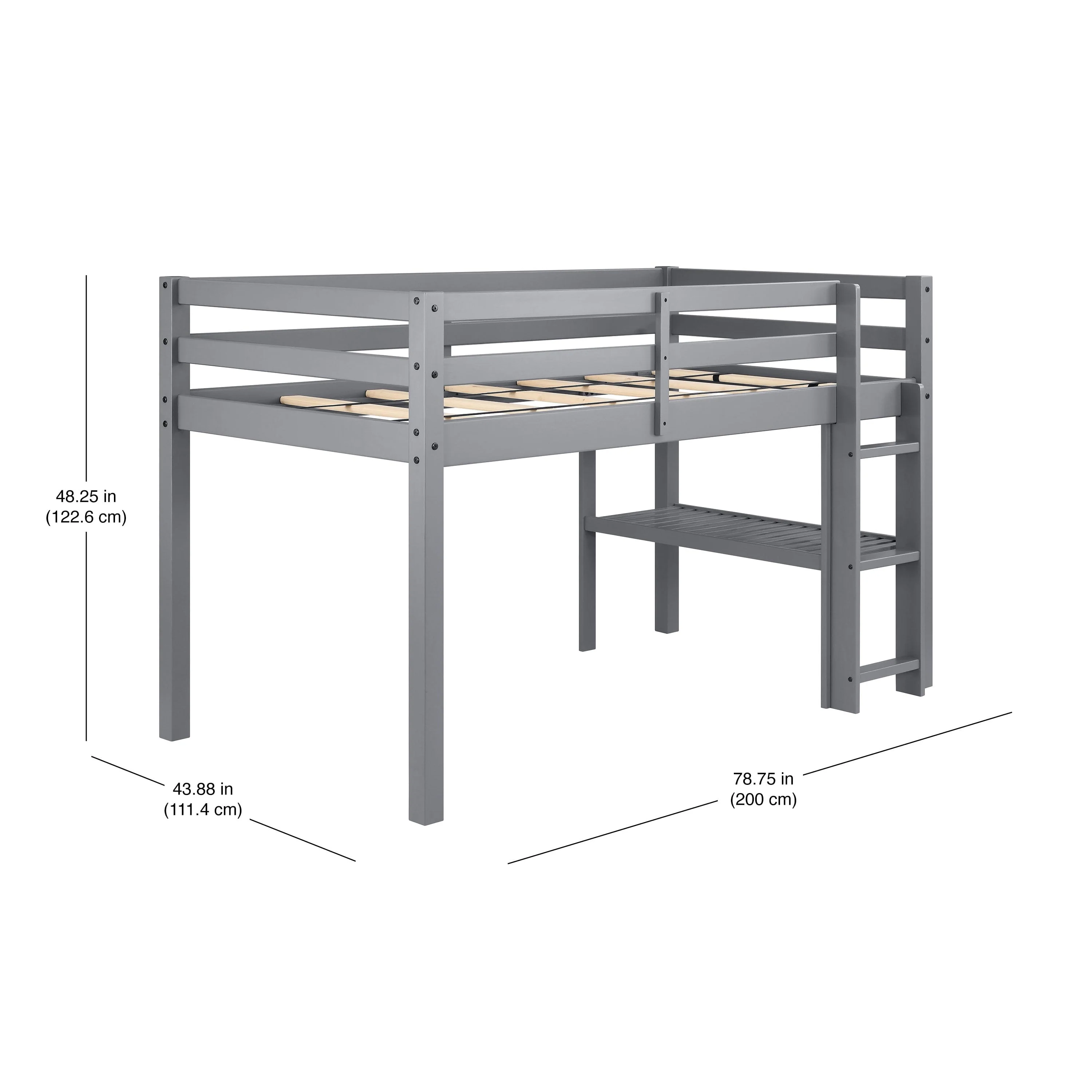 Better Homes & Gardens Twin Loft Bed with Shelf