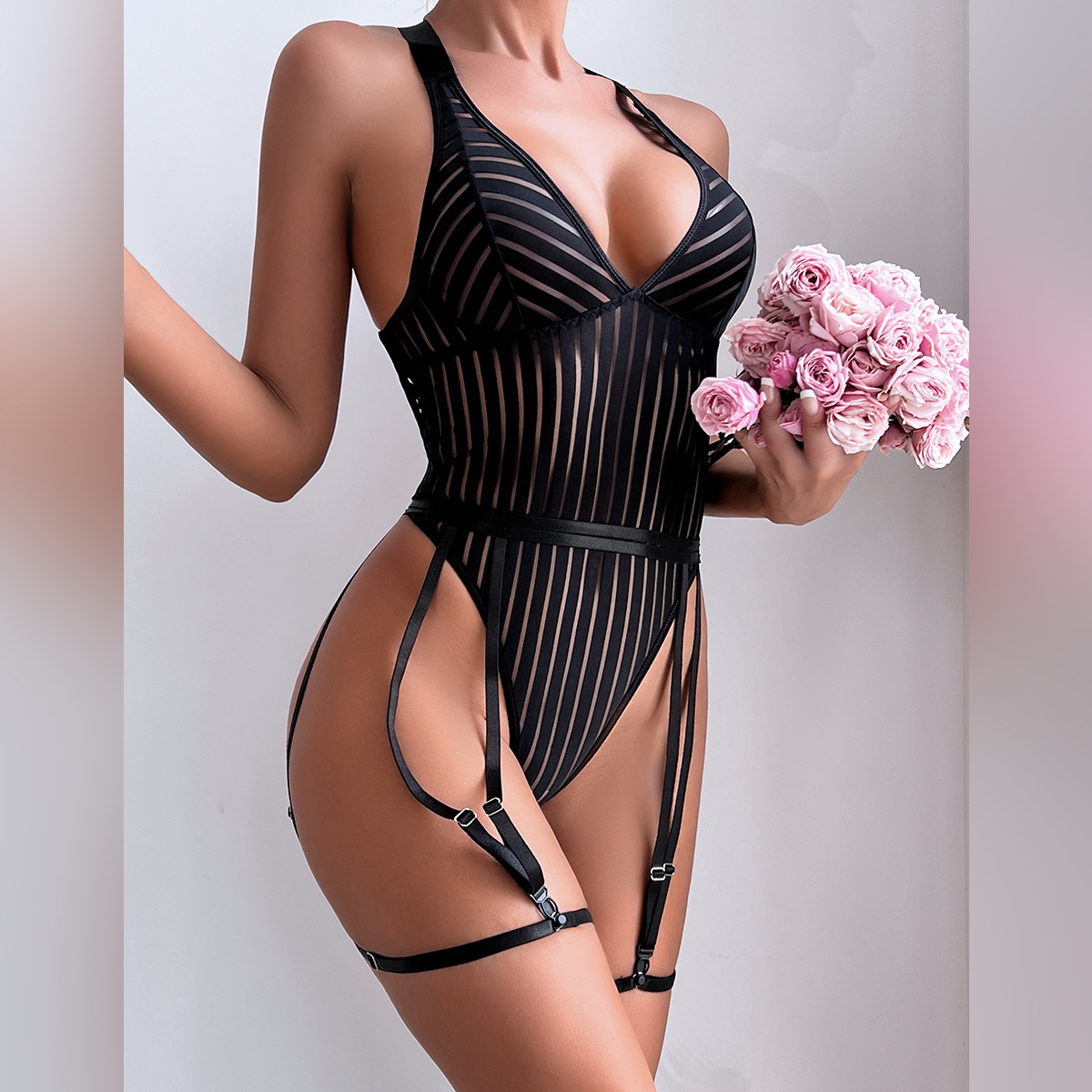 Be You Cat: Sexy & Sensual Striped Bodysuit