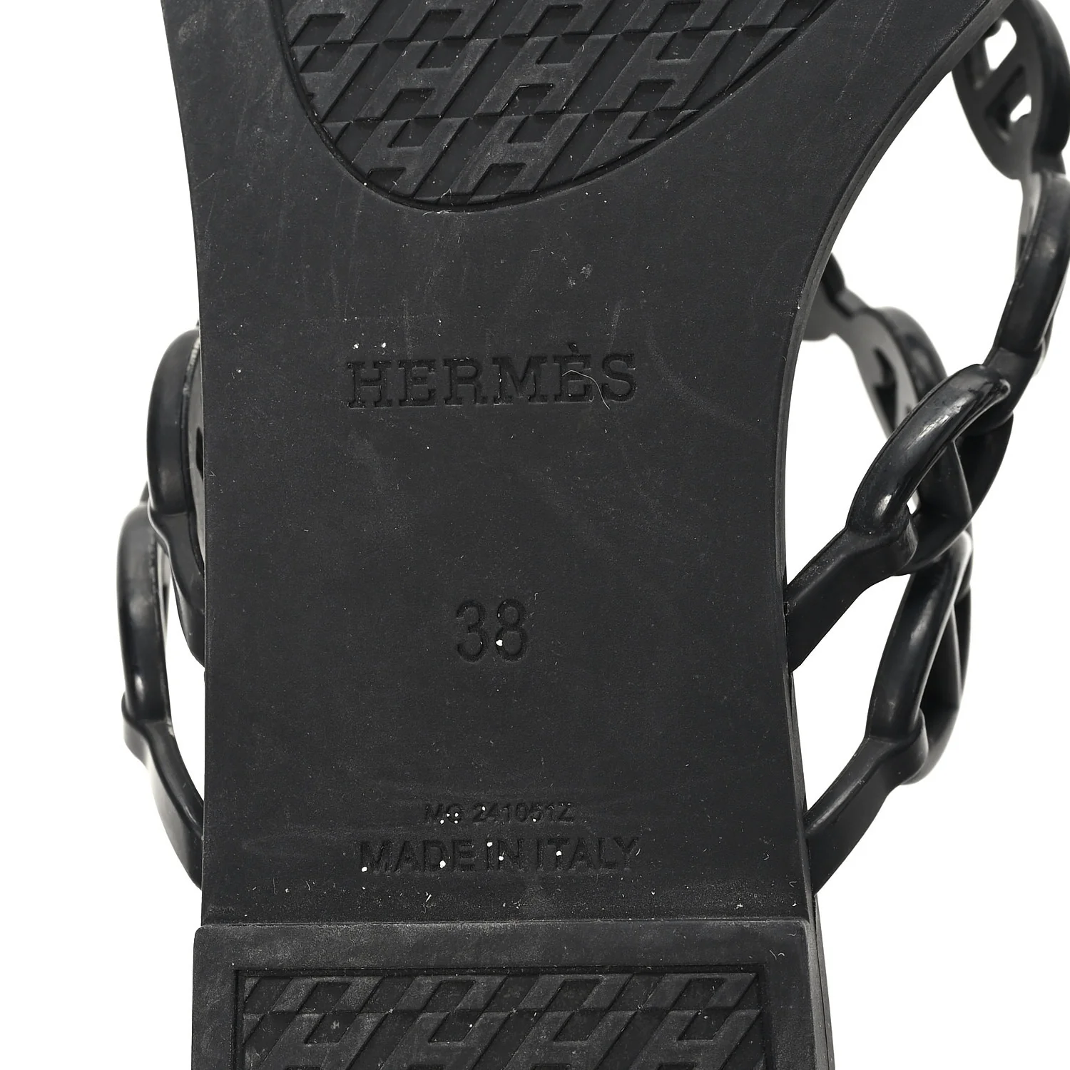 Rubber Chaine d'Ancre Island Sandals 38 Black