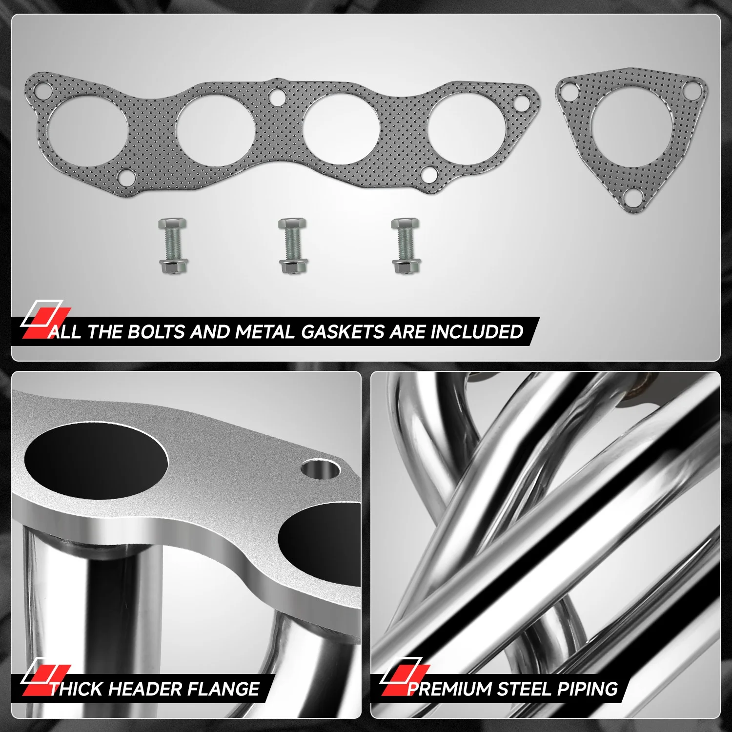 4-2-1 Long Tube Exhaust Manifold Header for 2006-2011 Honda CIvic SI FA5 FG2 - Image 6