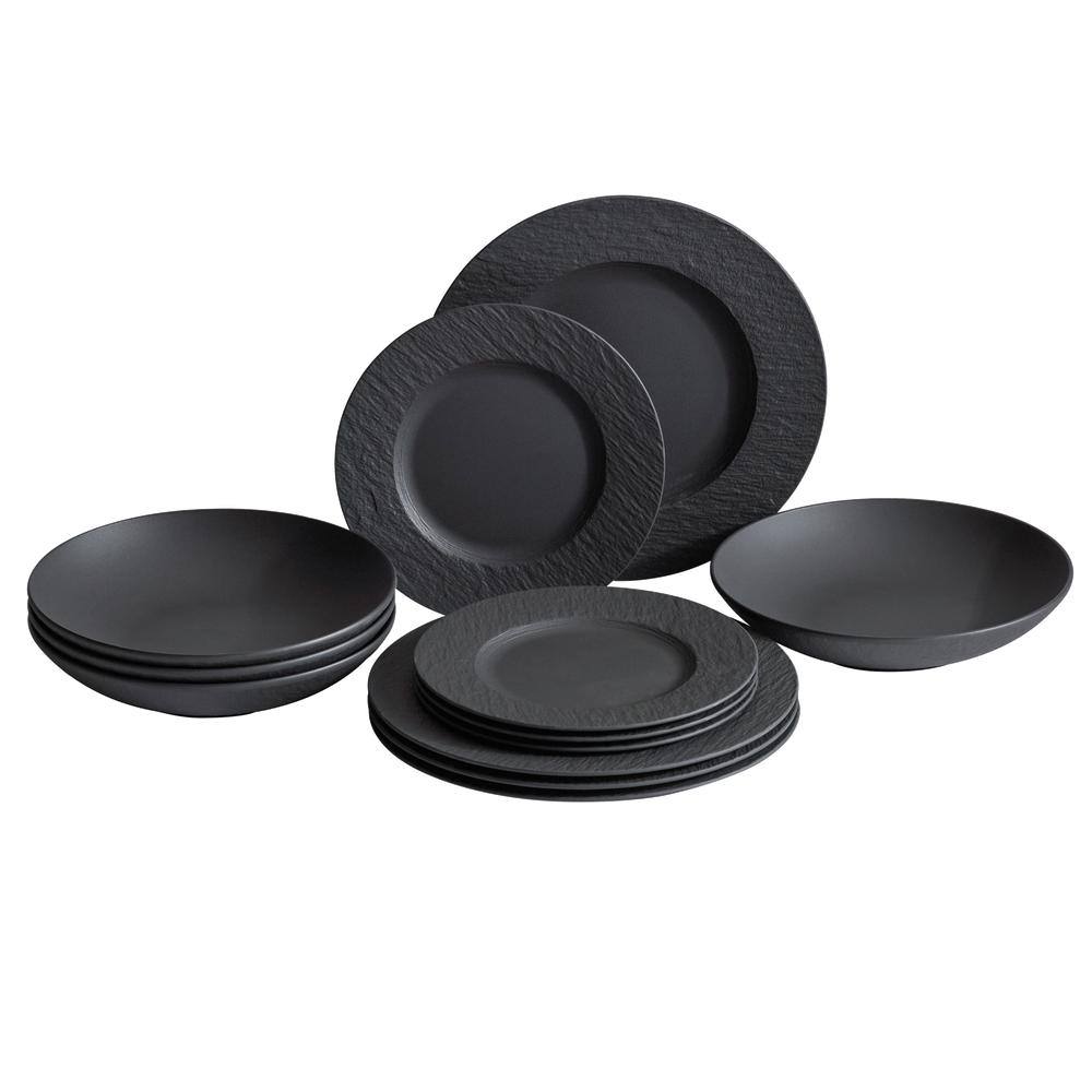 Manufacture Dinnerware set - Black, Premium Porcelain