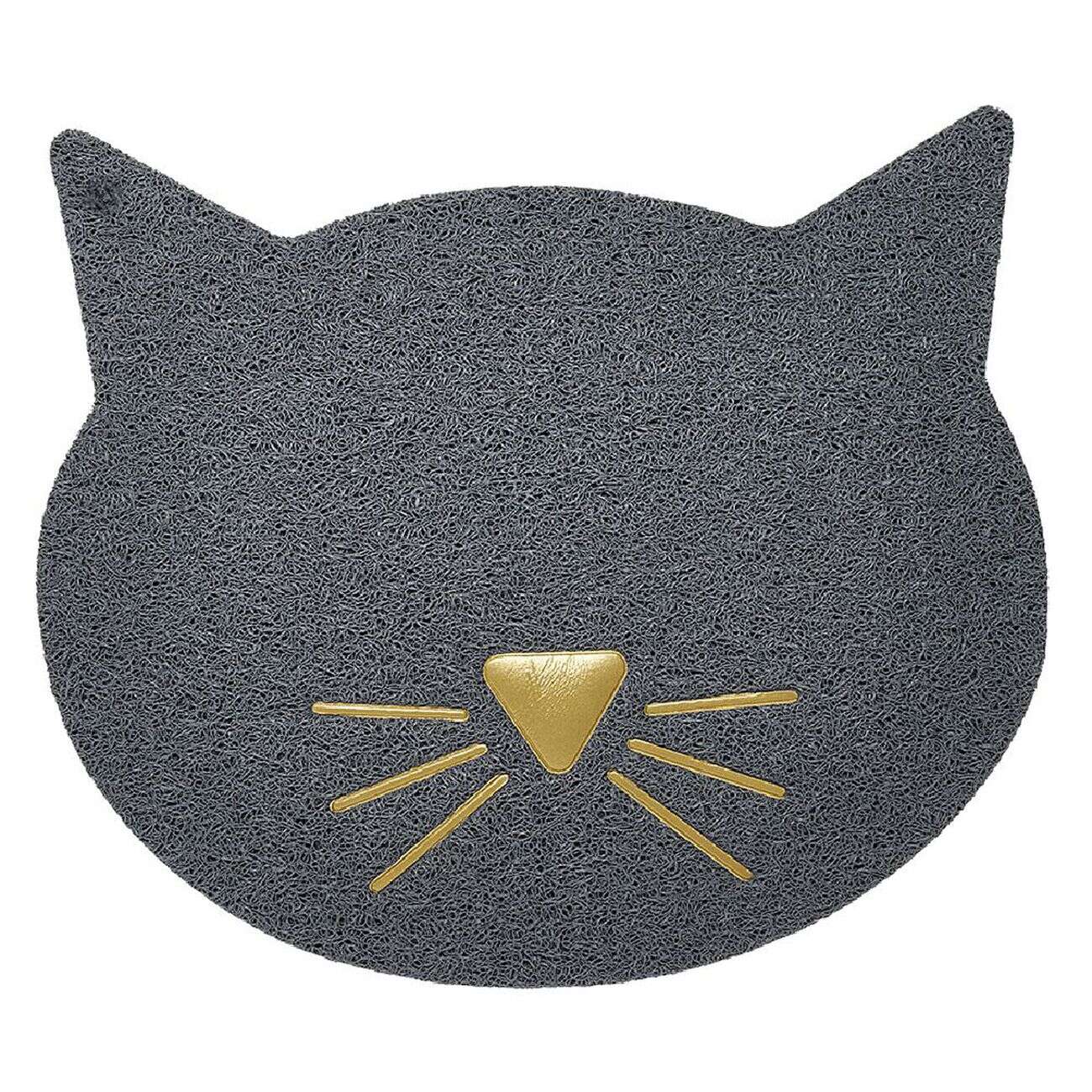 Tapis repose gamelle tête de chat (2 modèles)