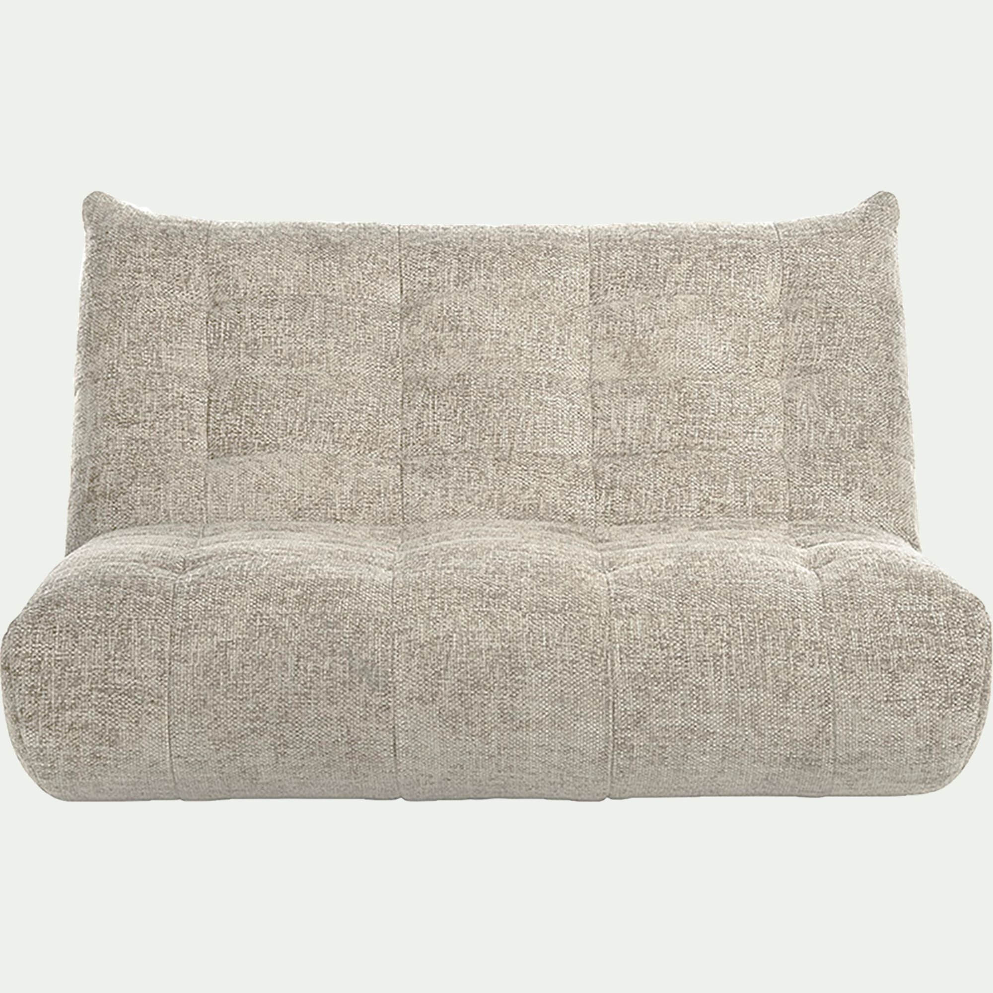 SCALO - Canapé 3 places fixe en tissu chenille - beige roucas