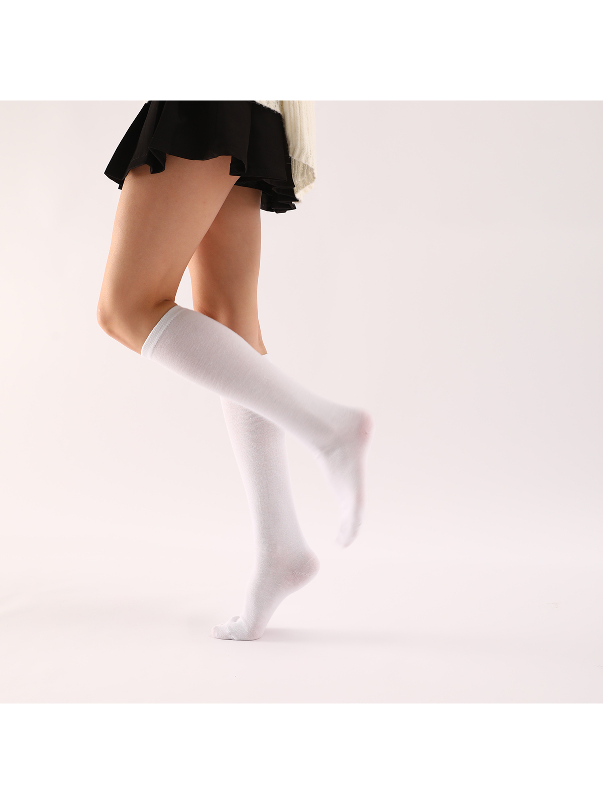 Chaussettes montantes unies
