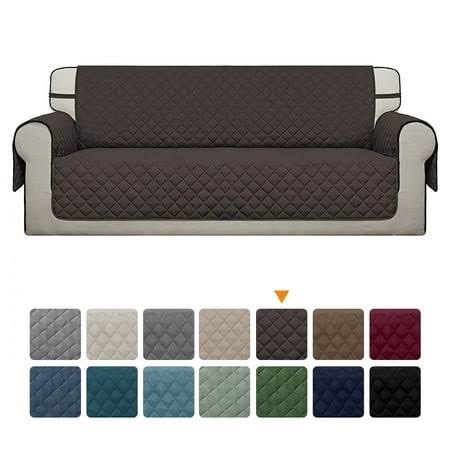 Sanmadrola 100% Waterproof Sofa Cover Machine Washable Couch Cover Non Slip Furniture Protector Slipcover for Dogs, Children, Pets, Sofa size, Brown,