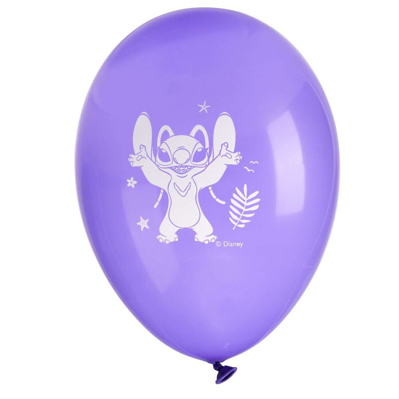 Ballon Disney Stitch x8 baudruche latex bleu et violet Ø30cm